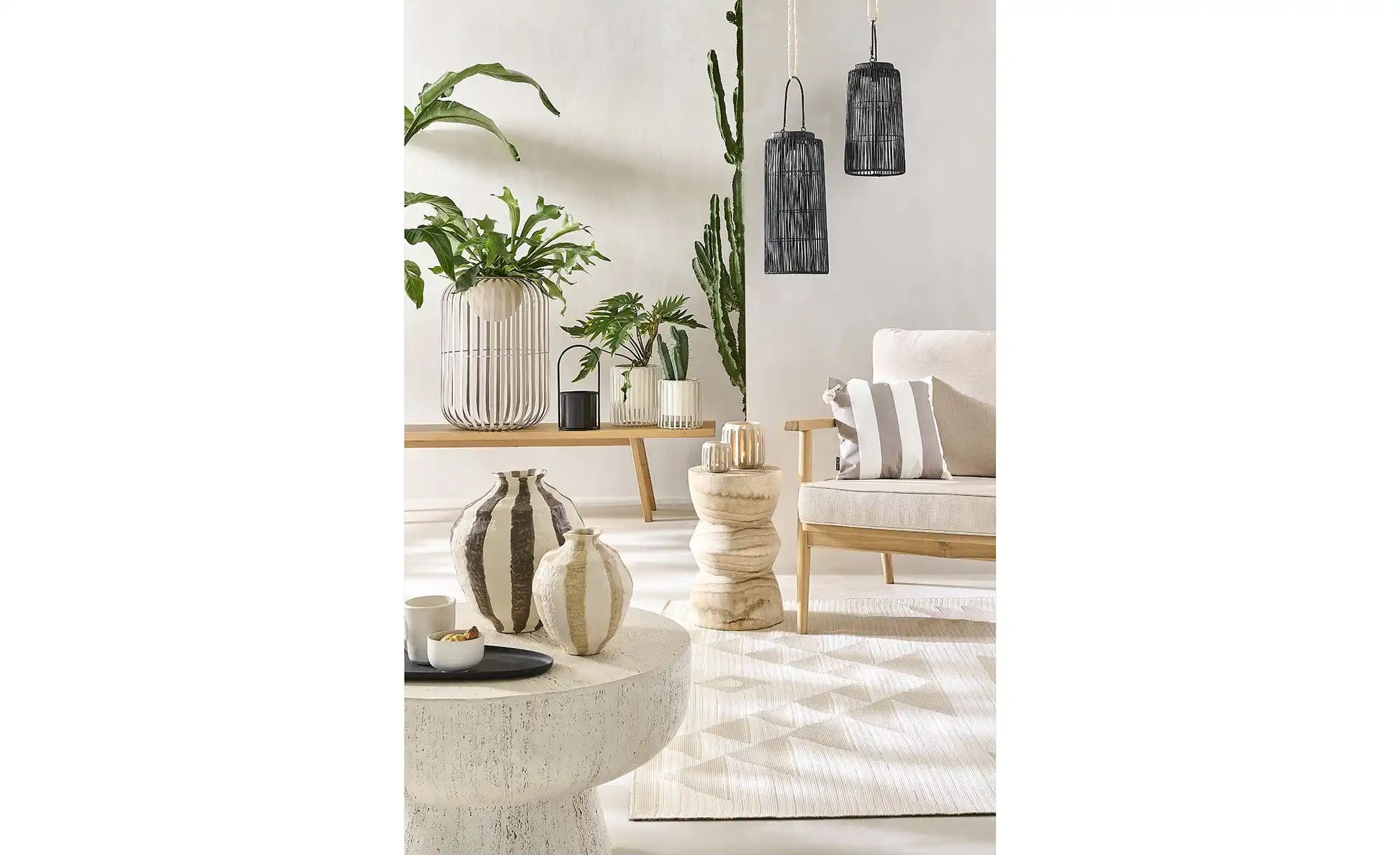 Thumbnail - HOME STORY Pflanztopf   ¦ weiß ¦ Eisen ¦ Maße (cm): H: 25,5  Ø: 22.8 Accessoires > Dekoartikel - Höffner