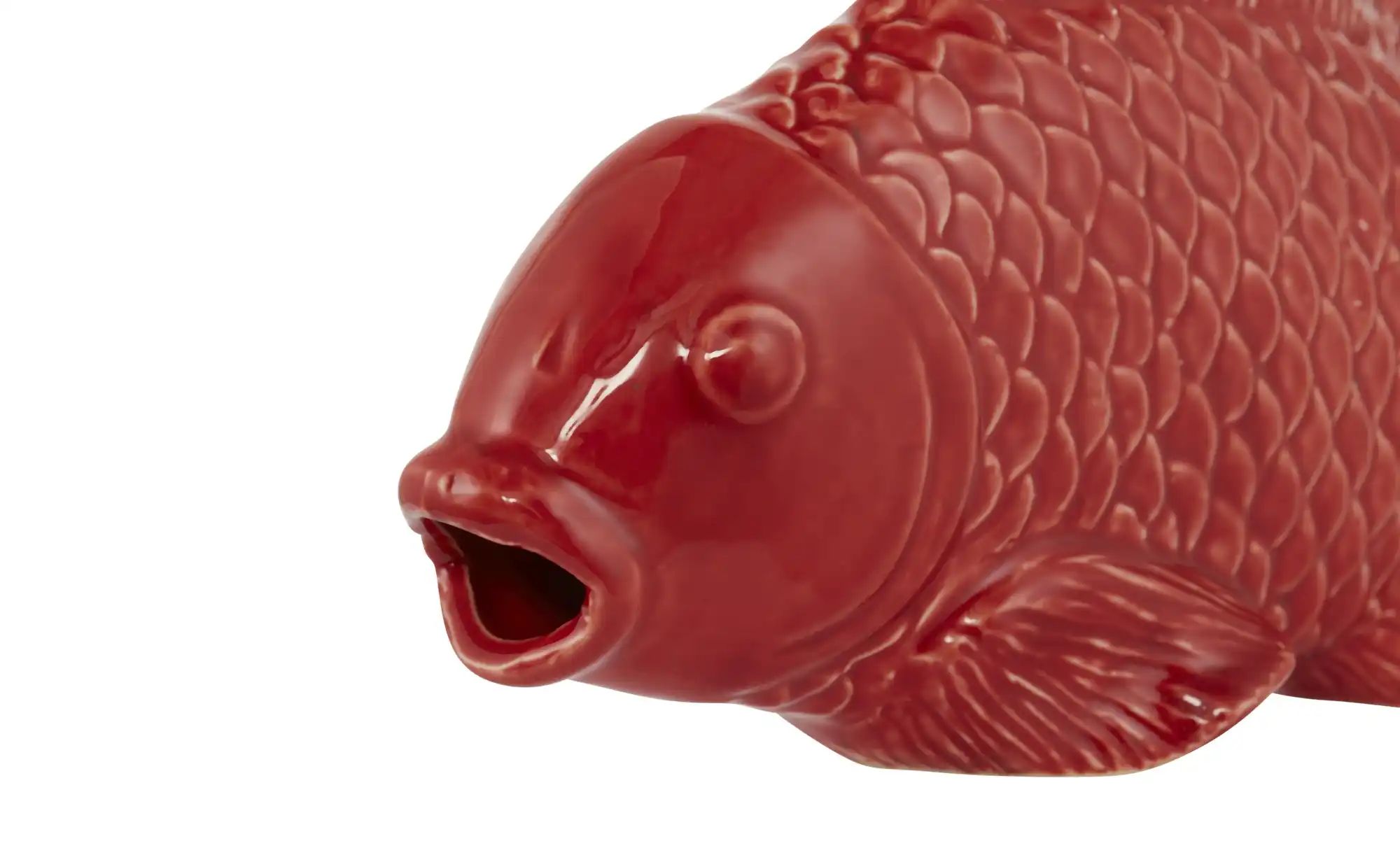 Deko Fisch   ¦ rot ¦ Porzellan ¦ Maße (cm): B: 26,5 H: 12 T: 7.0 Accessoire günstig online kaufen
