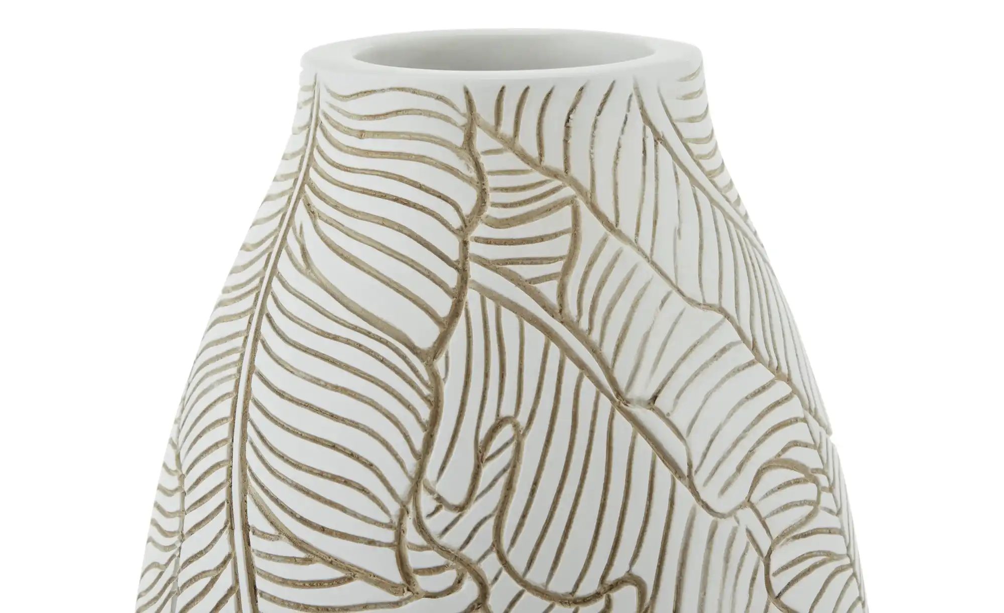 Thumbnail - HOME STORY Deko Vase   ¦ weiß ¦ Polyresin (Kunstharz) ¦ Maße (cm): H: 43  Ø: 17 Accessoires > Vasen - Höffner