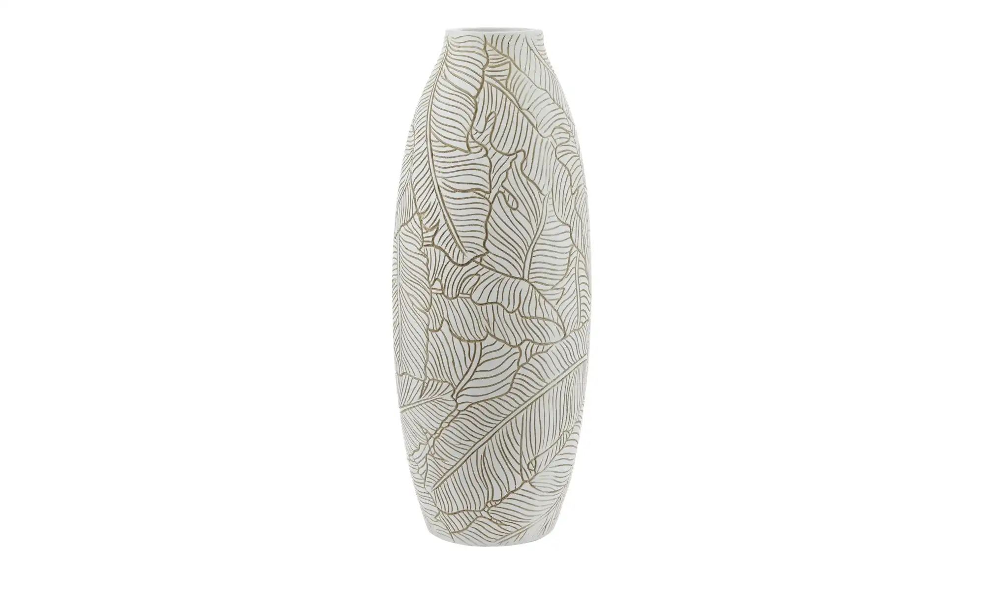 HOME STORY Deko Vase   ¦ weiß ¦ Polyresin (Kunstharz) ¦ Maße (cm): H: 43  Ø günstig online kaufen