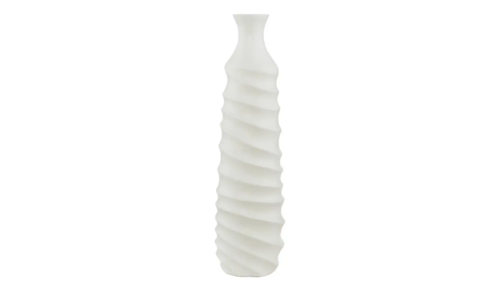 HOME STORY Deko Vase   ¦ weiß ¦ Polyresin (Kunstharz) ¦ Maße (cm): H: 50  Ø günstig online kaufen