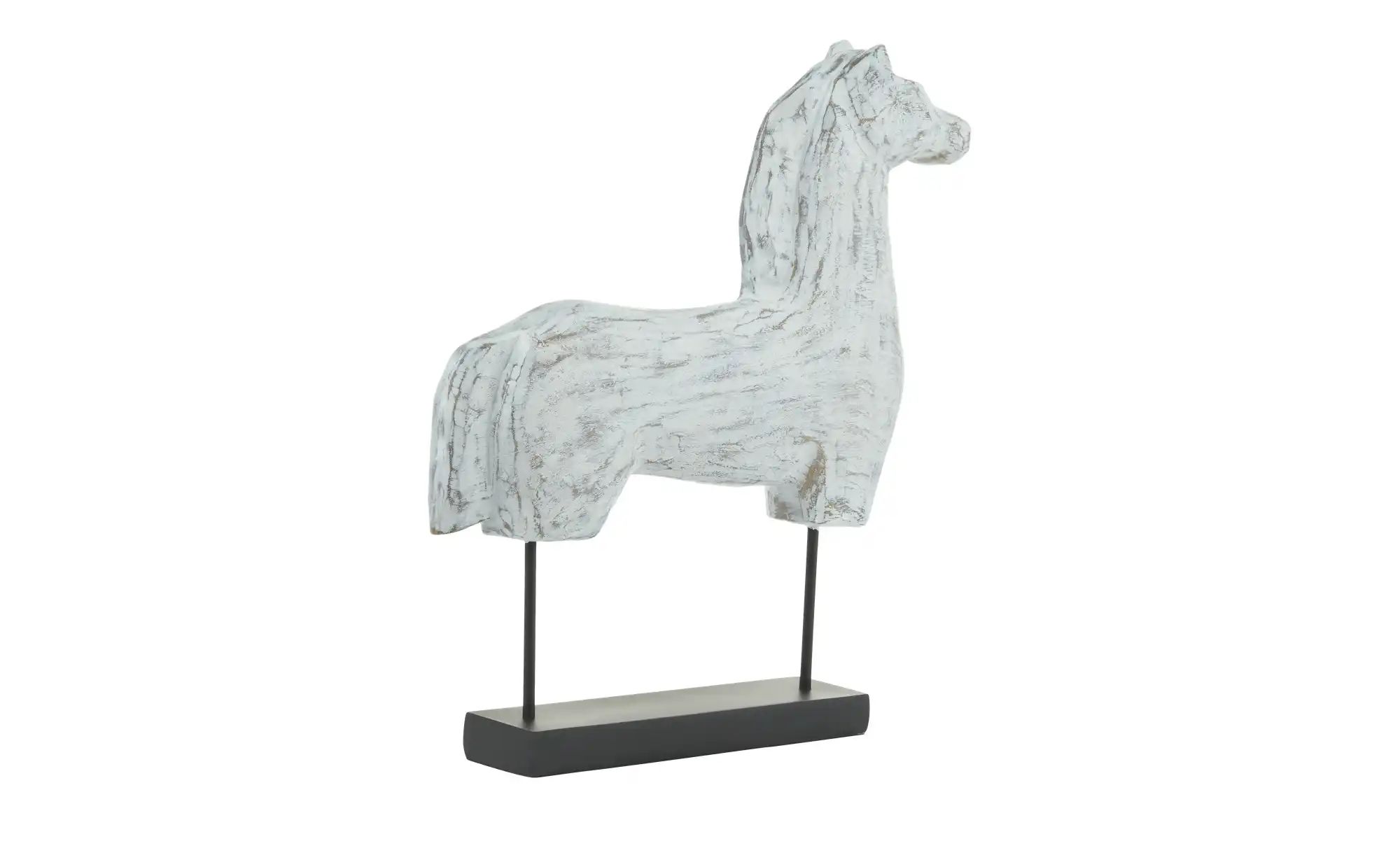 Thumbnail - HOME STORY Deko Pferd   ¦ weiß ¦ Polyresin (Kunstharz),Metall ¦ Maße (cm): H: 47  Ø: 44 Accessoires > Dekoartikel - Höff...