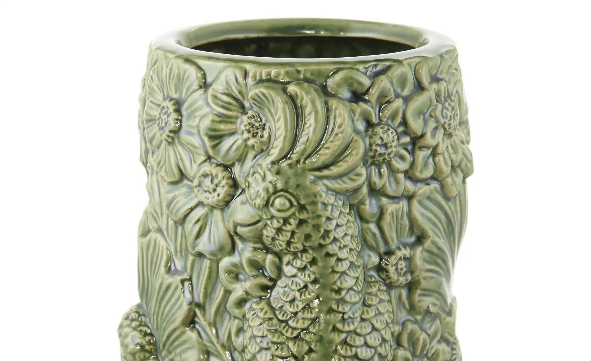 Vase Papagei   ¦ grün ¦ Keramik ¦ Maße (cm): B: 15,5 H: 28 Accessoires > Va günstig online kaufen