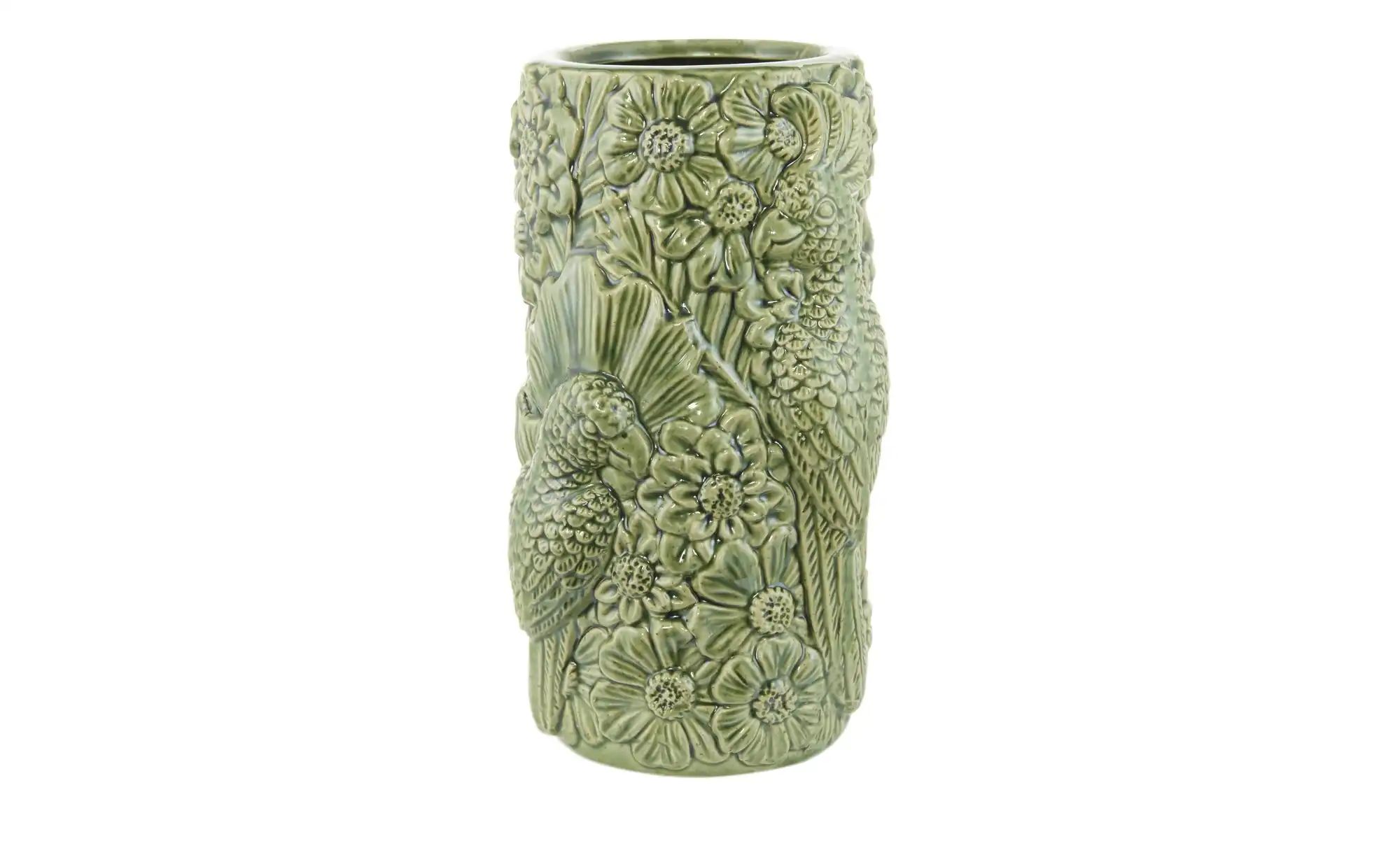 Vase Papagei   ¦ grün ¦ Keramik ¦ Maße (cm): B: 15,5 H: 28 Accessoires > Va günstig online kaufen