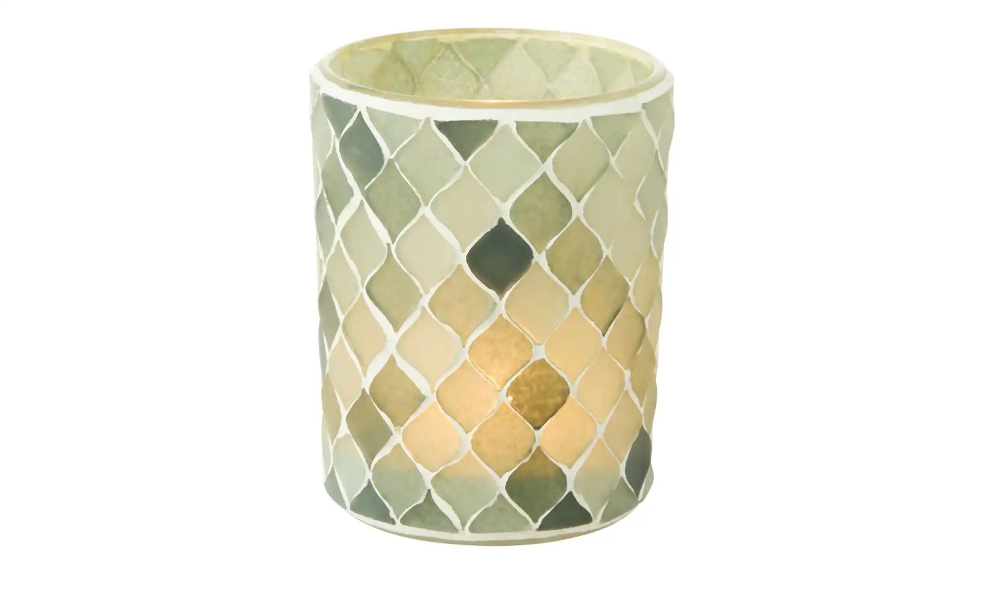 Thumbnail - Teelichtglas   ¦ grün ¦ Glas ¦ Maße (cm): B: 8 H: 10 Accessoires > Kerzen & Kerzenständer > Teelichthalter - Höffner