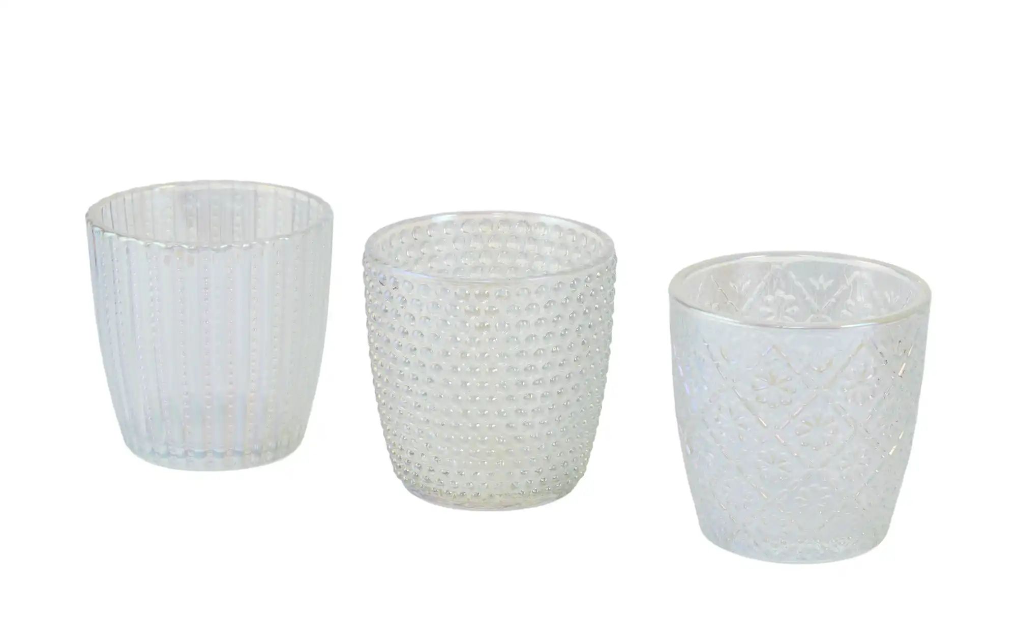 Thumbnail - Teelichtglas  sortiert   ¦ weiß ¦ Glas ¦ Maße (cm): H: 7,5  Ø: 7.4 Accessoires > Kerzen & Kerzenständer > Teelichthalter...