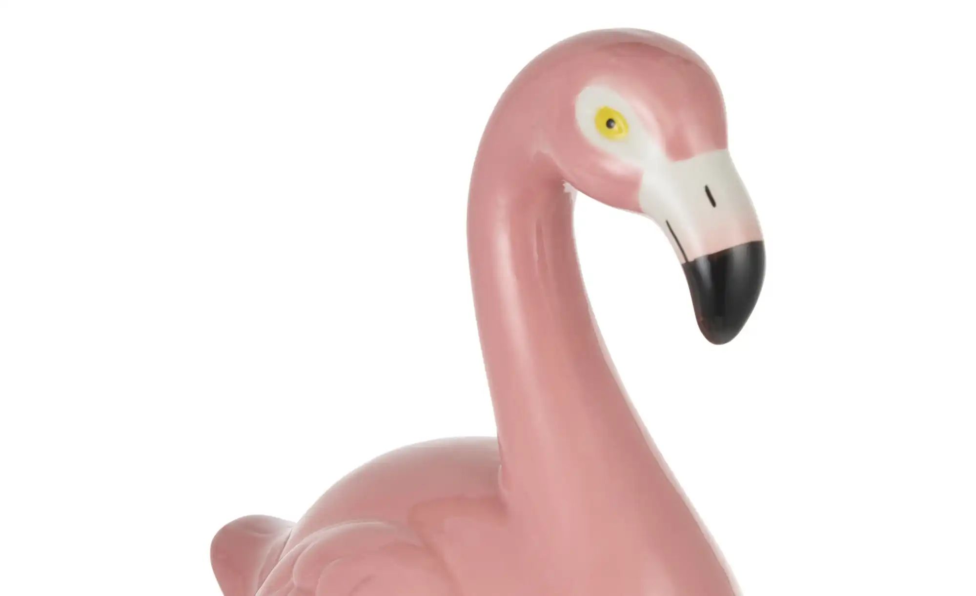 Dekofigur Flamingo   ¦ rosa/pink ¦ Steingut ¦ Maße (cm): B: 12 H: 14,5 T: 8 günstig online kaufen
