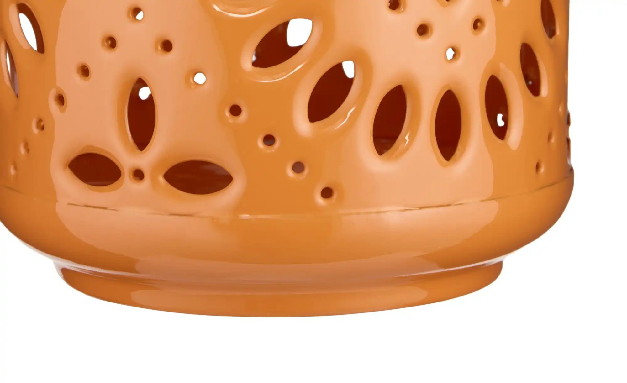 Laterne   ¦ orange ¦ Eisen ¦ Maße (cm): H: 20  Ø: 17 Accessoires > Kerzen & günstig online kaufen
