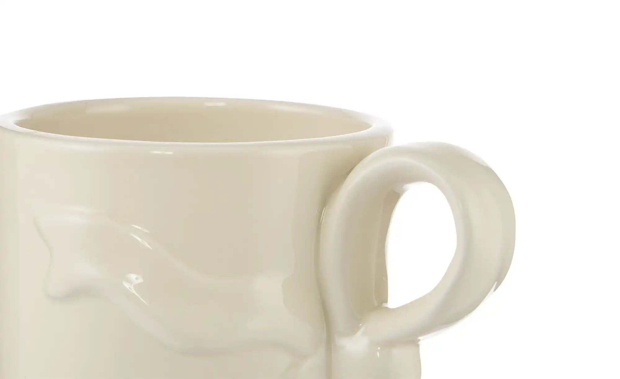 Becher mit Schleife   ¦ weiß ¦ Dolomite ¦ Maße (cm): B: 9,5 H: 11 Geschirr günstig online kaufen