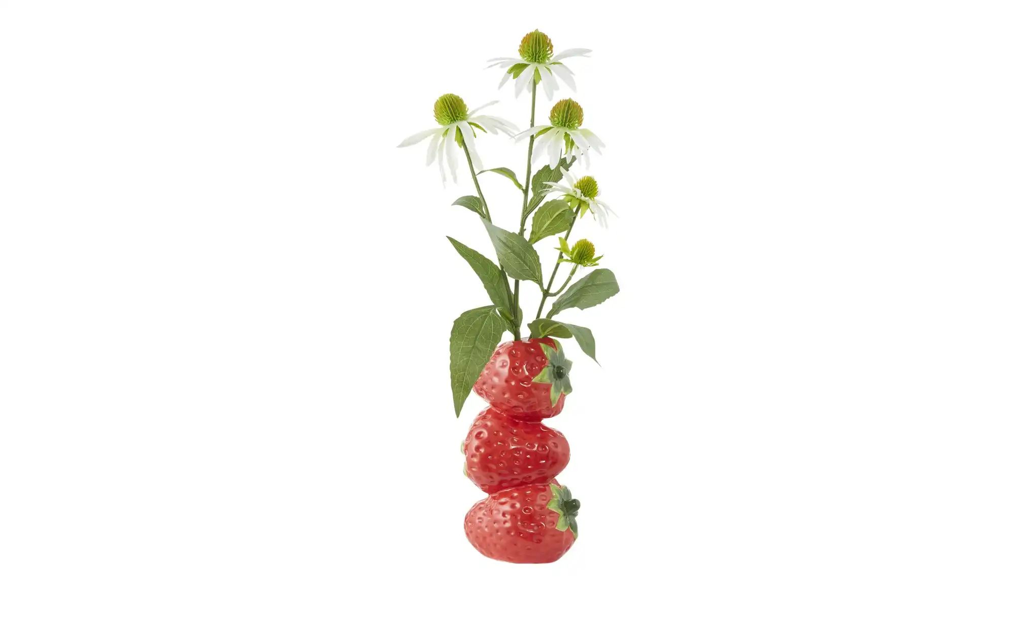 Thumbnail - HOME STORY Vase Erdbeeren ¦ rot ¦ Dolomite ¦ Maße (cm): B: 9 H: 20 Accessoires > Vasen - Höffner