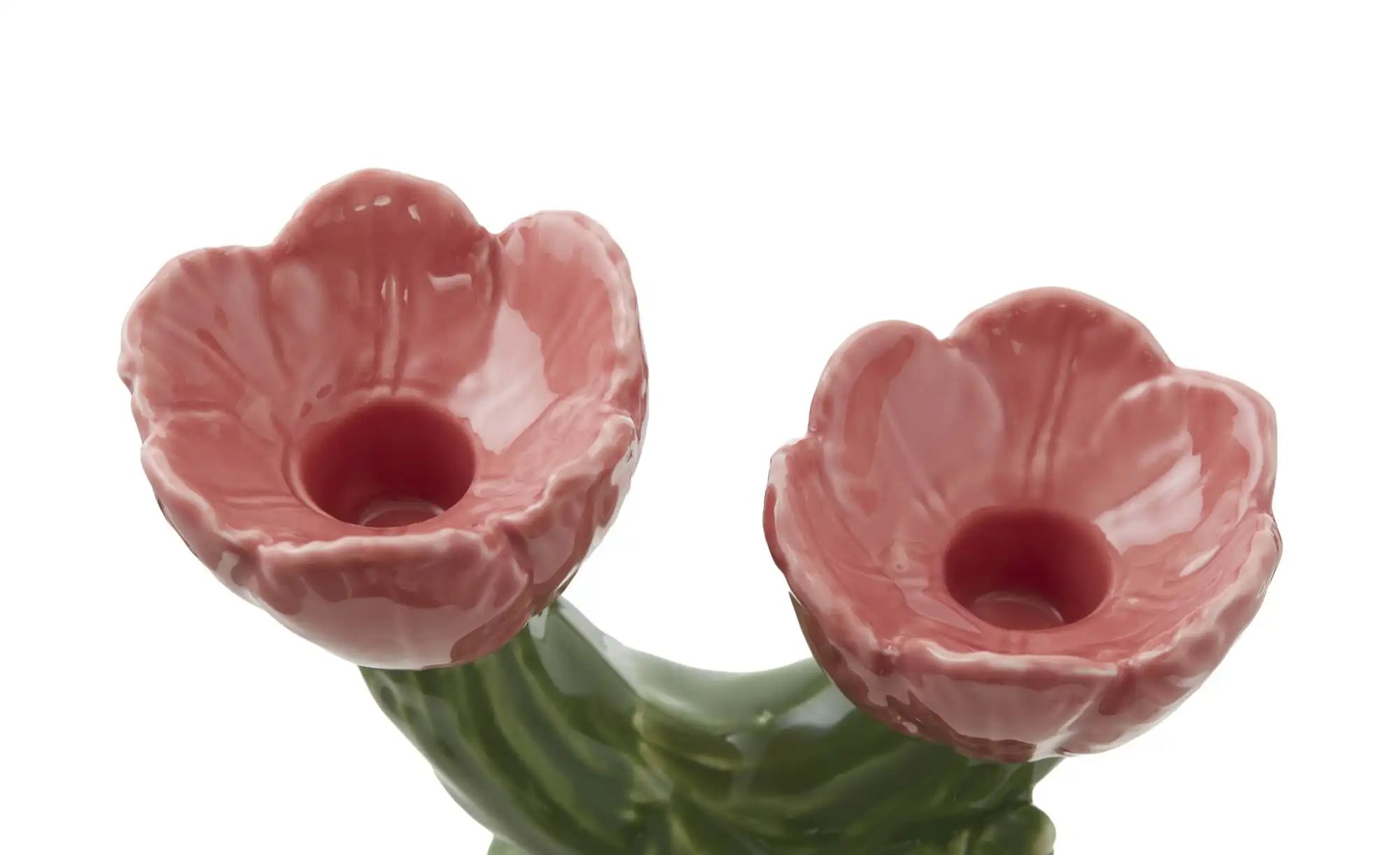 HOME STORY Kerzenhalter Blüte   ¦ rosa/pink ¦ Porzellan ¦ Maße (cm): B: 6,7 günstig online kaufen