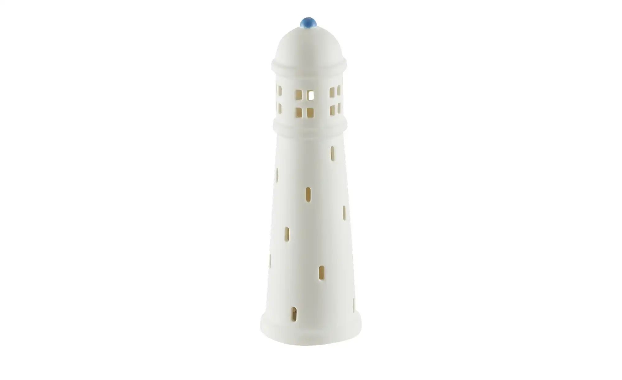 HOME STORY LED Leuchtturm ¦ weiß ¦ Porzellan ¦ Maße (cm): B: 6,5 H: 20 Accessoires > Dekoartikel - Höffner