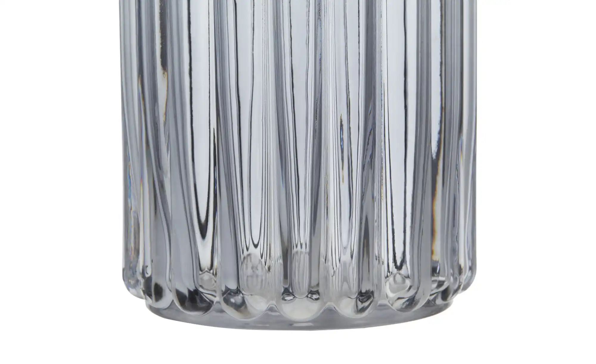 Vase   ¦ grau ¦ Glas ¦ Maße (cm): H: 26  Ø: 14 Accessoires > Vasen - Höffne günstig online kaufen