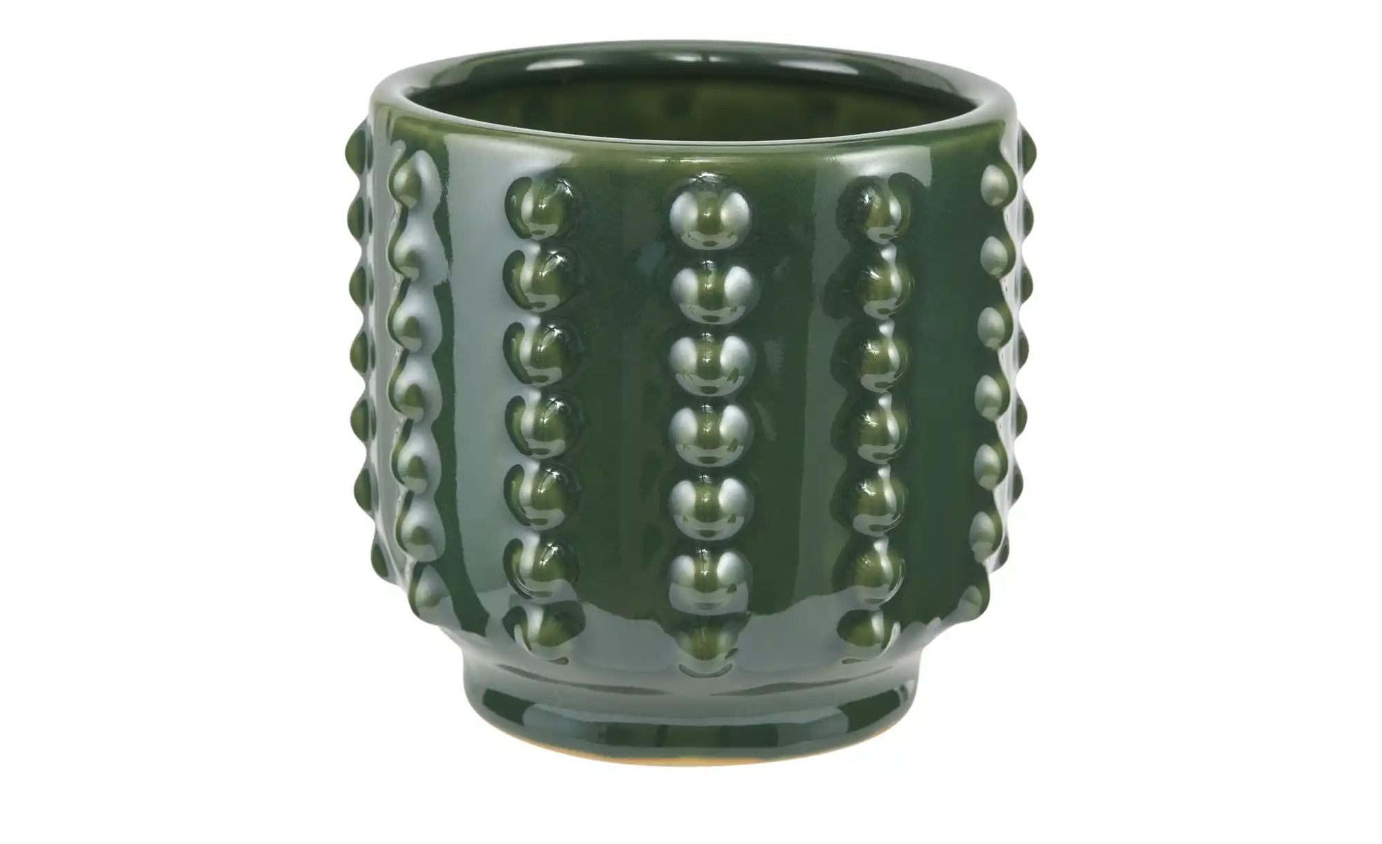 Übertopf   ¦ grün ¦ Keramik ¦ Maße (cm): H: 13,5  Ø: 14.5 Accessoires > Dek günstig online kaufen