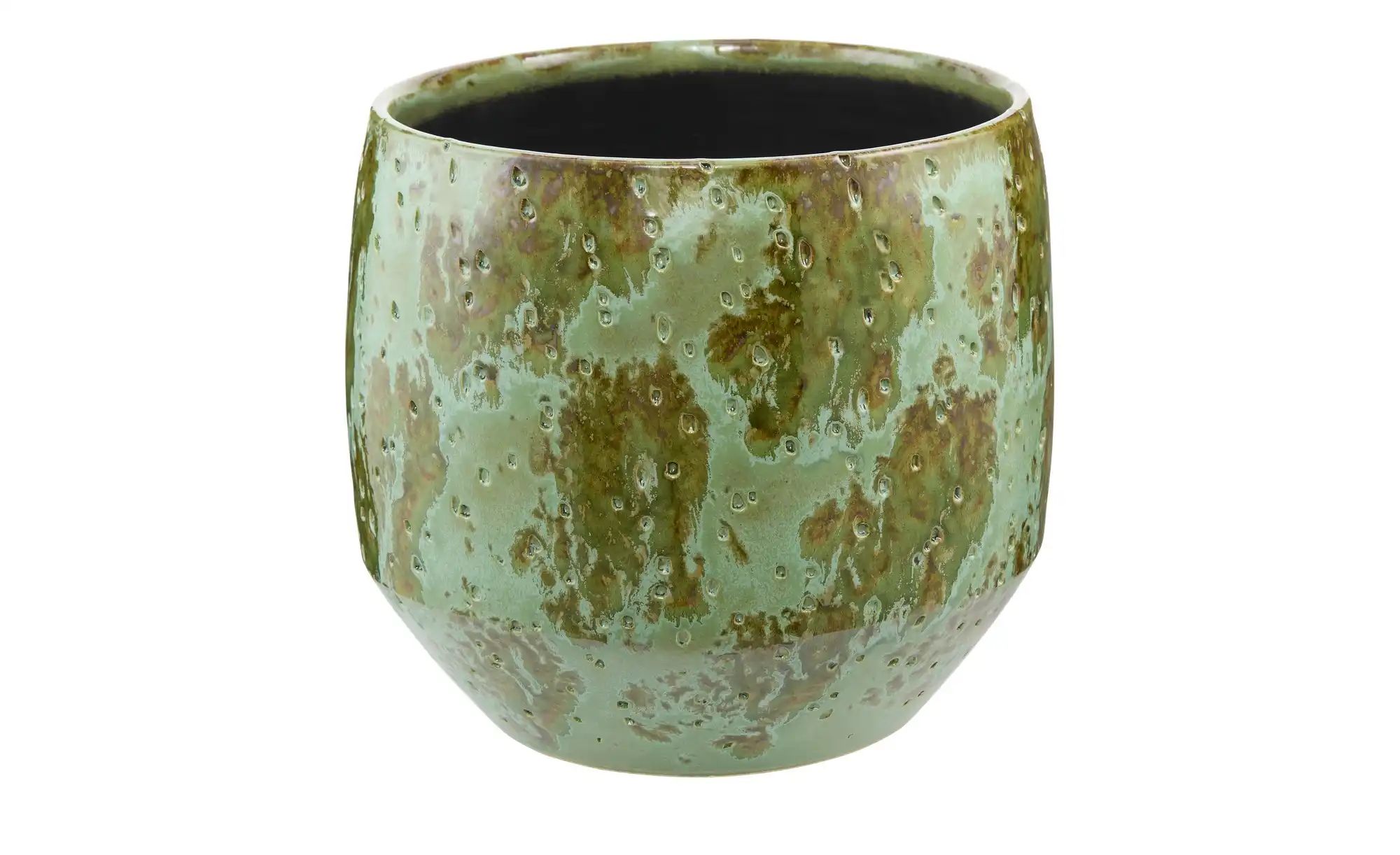 Übertopf   ¦ grün ¦ Keramik ¦ Maße (cm): H: 22  Ø: 25 Accessoires > Dekoart günstig online kaufen