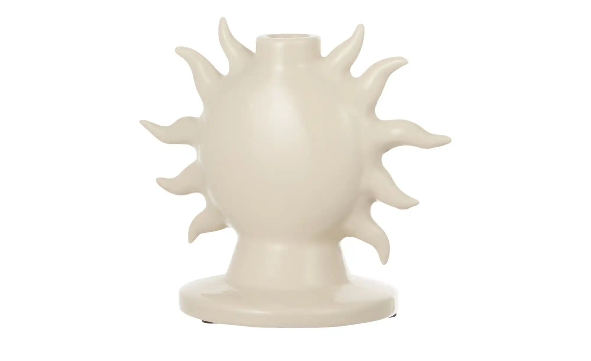 Kerzenständer Sonne   ¦ beige ¦ Keramik ¦ Maße (cm): B: 17 H: 15 T: 11.0 Ac günstig online kaufen