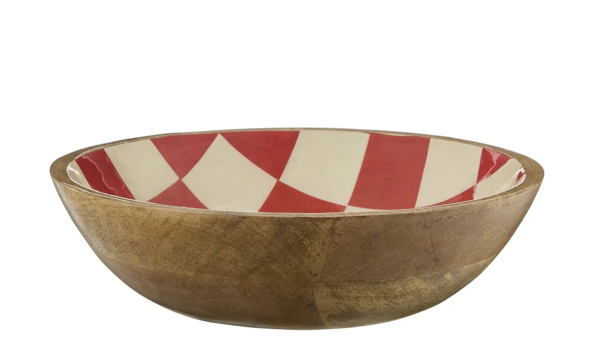 Schale ¦ holzfarben ¦ Holz,Emaille ¦ Maße (cm): H: 7 Ø: 25 Geschirr > Einzelgeschirrteile - Höffner