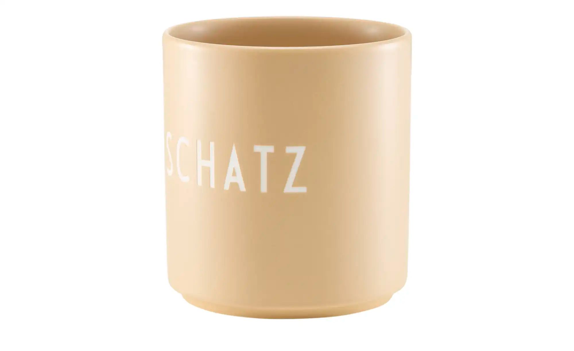 DESIGN LETTERS Becher ¦ beige ¦ Porzellan ¦ Maße (cm): H: 8,5 Ø: 8 Geschirr > Einzelgeschirrteile - Höffner