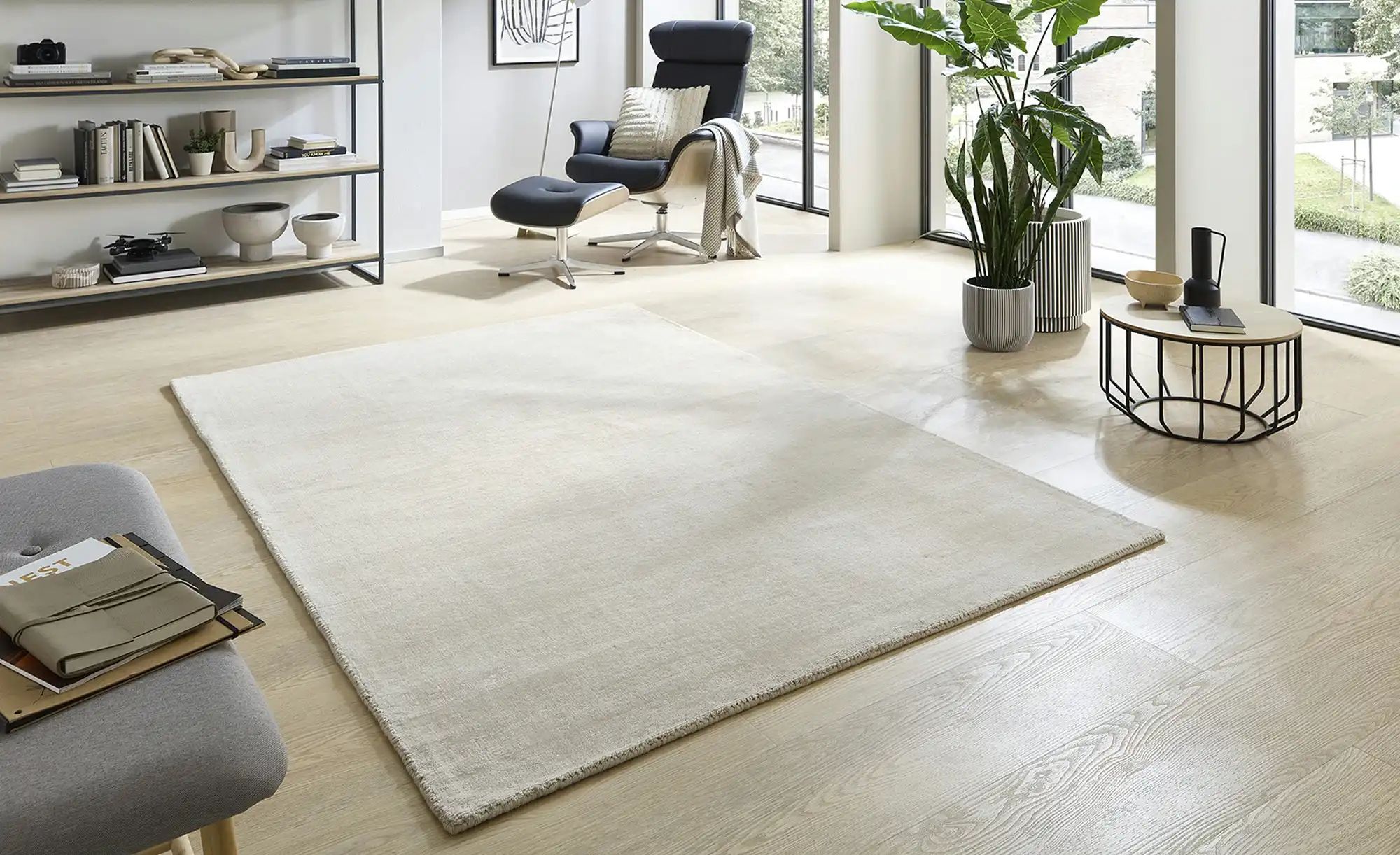 Thumbnail - Handweb-Teppich Vinaya ¦ beige ¦ Wolle ¦ Maße (cm): B: 160 Teppiche > Einfarbige Teppiche - Höffner