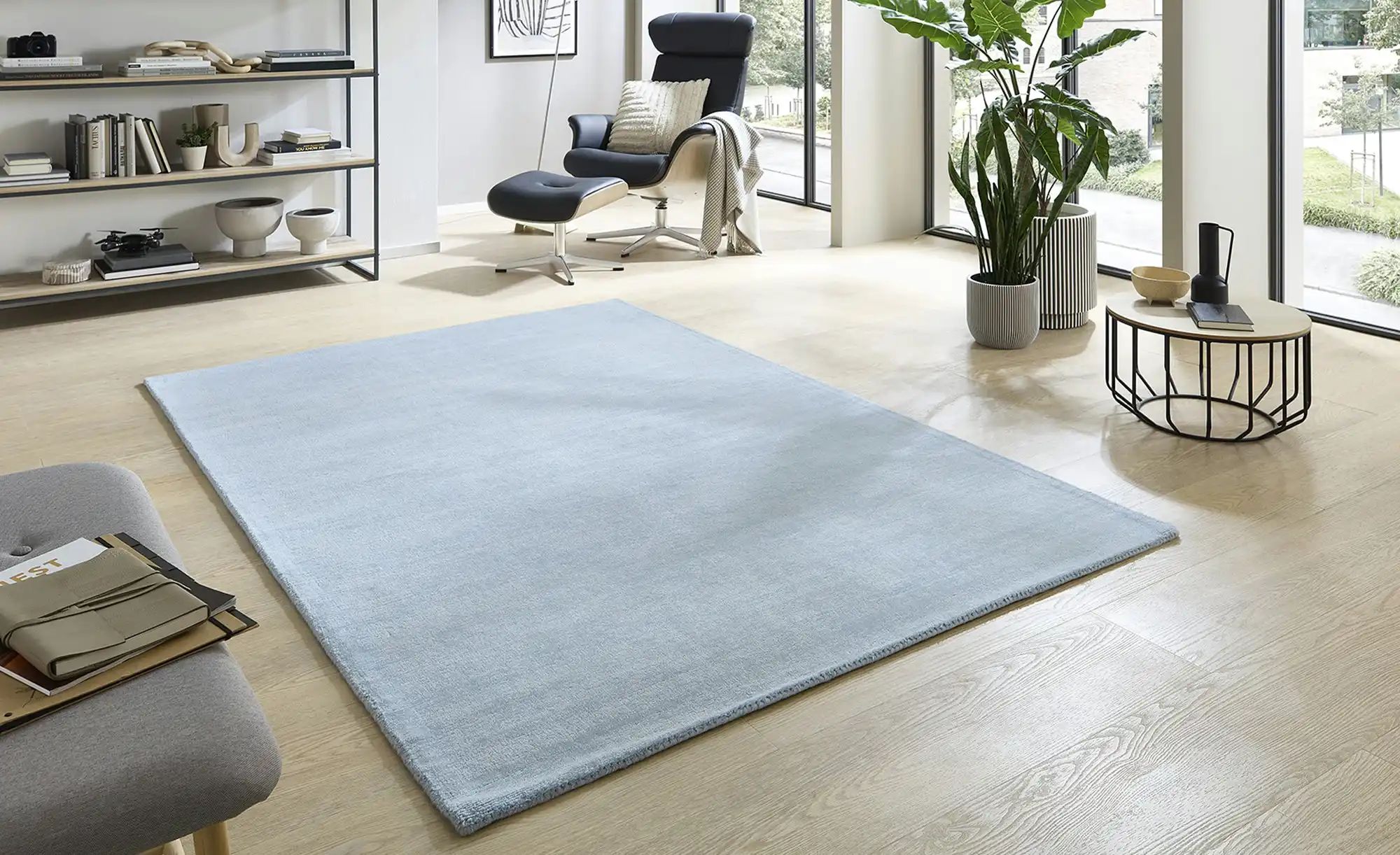 Handweb-Teppich  Vinaya ¦ blau ¦ Wolle ¦ Maße (cm): B: 160 Teppiche > Einfa günstig online kaufen
