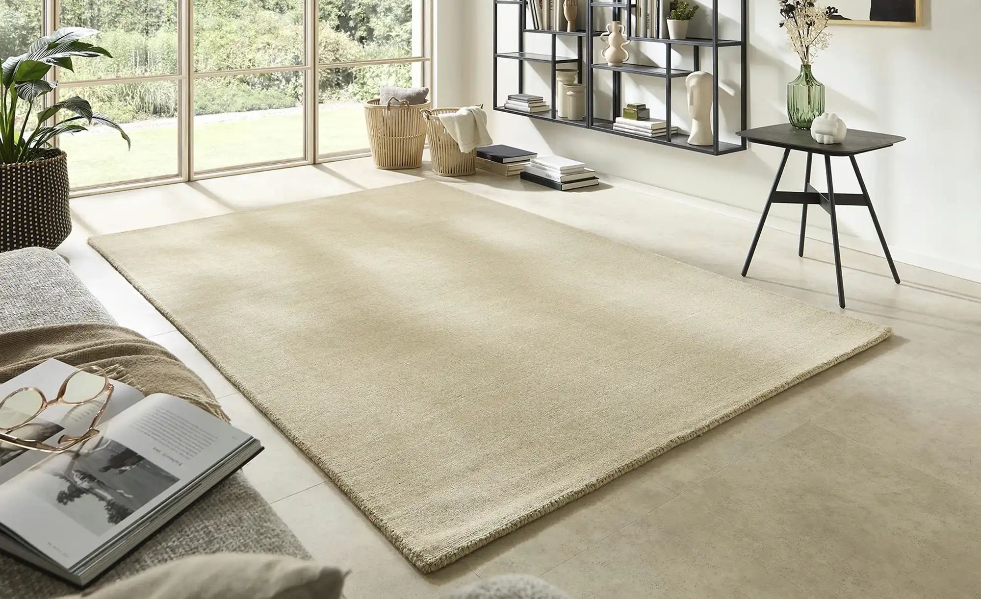Handweb-Teppich  Vinaya Natural ¦ beige ¦ Wolle ¦ Maße (cm): B: 70 Teppiche günstig online kaufen
