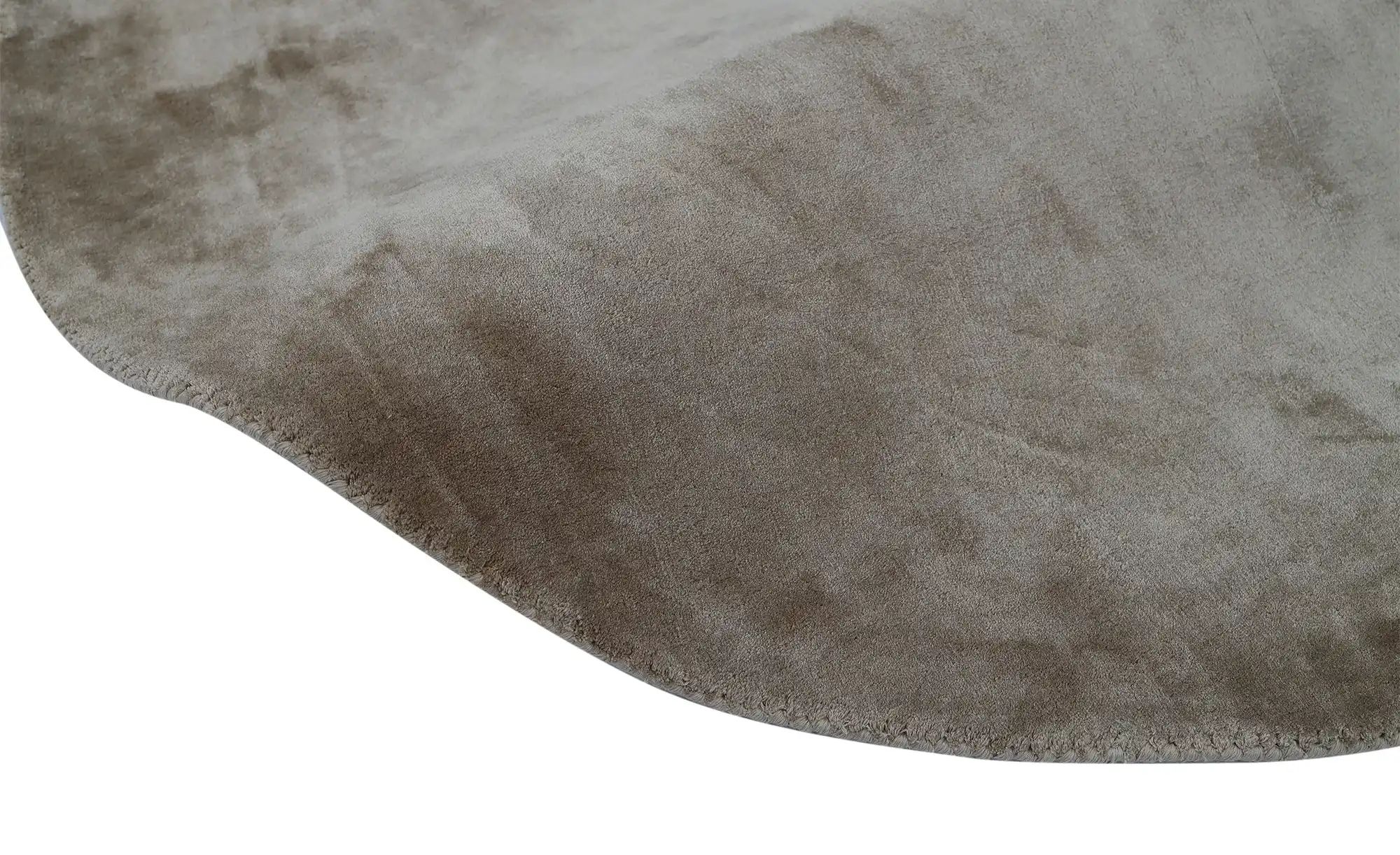 como Handloom-Teppich  Flavia ¦ braun ¦ Viskose Ø: 160 Teppiche > Einfarbig günstig online kaufen