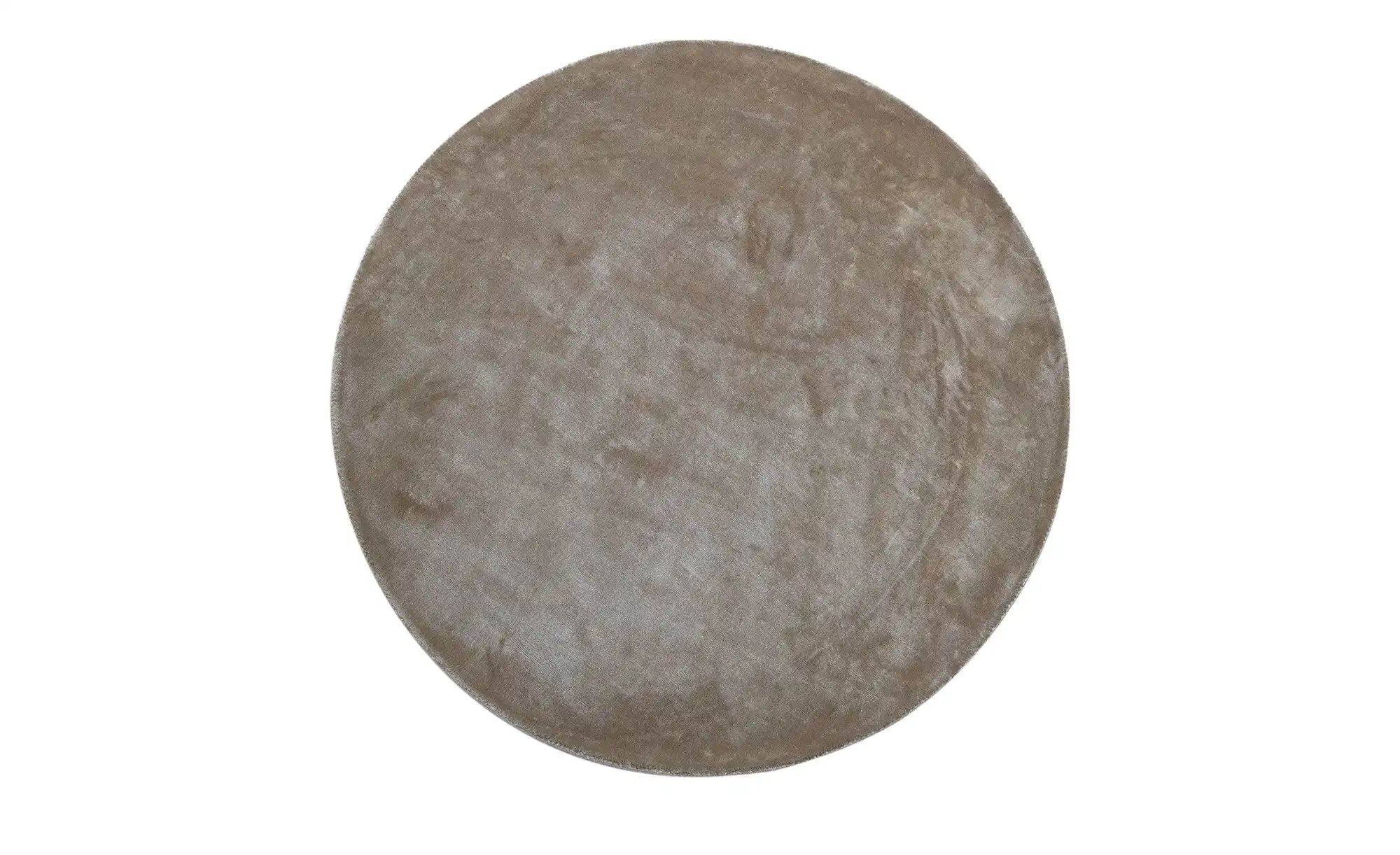 como Handloom-Teppich  Flavia ¦ braun ¦ Viskose Ø: 160 Teppiche > Einfarbig günstig online kaufen