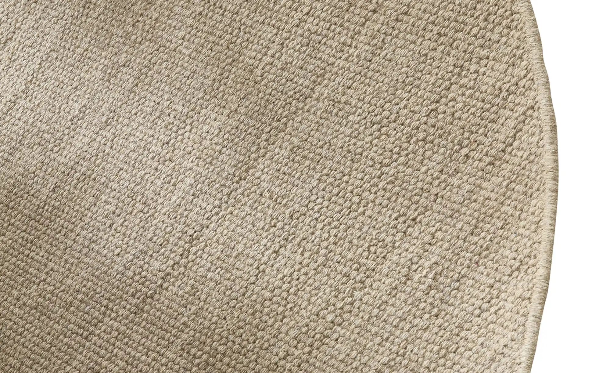 Handweb-Teppich  Skovde ¦ braun ¦ Wolle,Baumwolle Ø: 120 Teppiche > Naturte günstig online kaufen