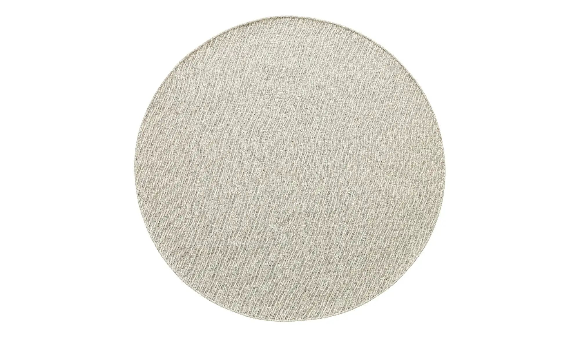 Handweb-Teppich  Skovde ¦ beige ¦ Wolle,Baumwolle Ø: 120 Teppiche > Naturte günstig online kaufen