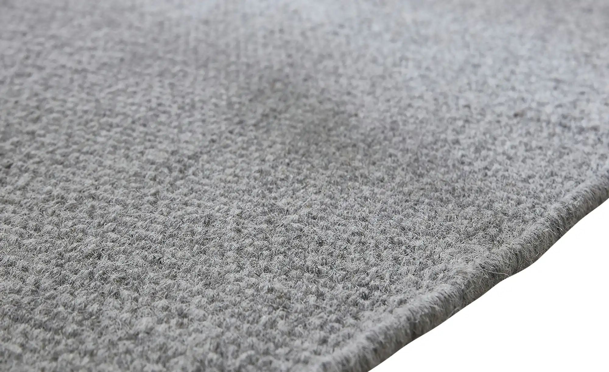 Handweb-Teppich  Skovde ¦ grau ¦ Wolle,Baumwolle Ø: 120 Teppiche > Naturtep günstig online kaufen