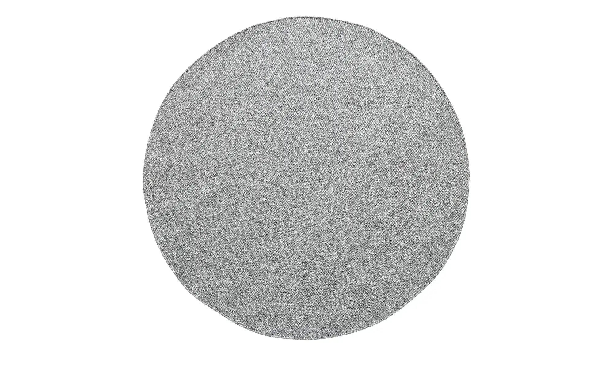 Handweb-Teppich  Skovde ¦ grau ¦ Wolle,Baumwolle Ø: 160 Teppiche > Naturtep günstig online kaufen