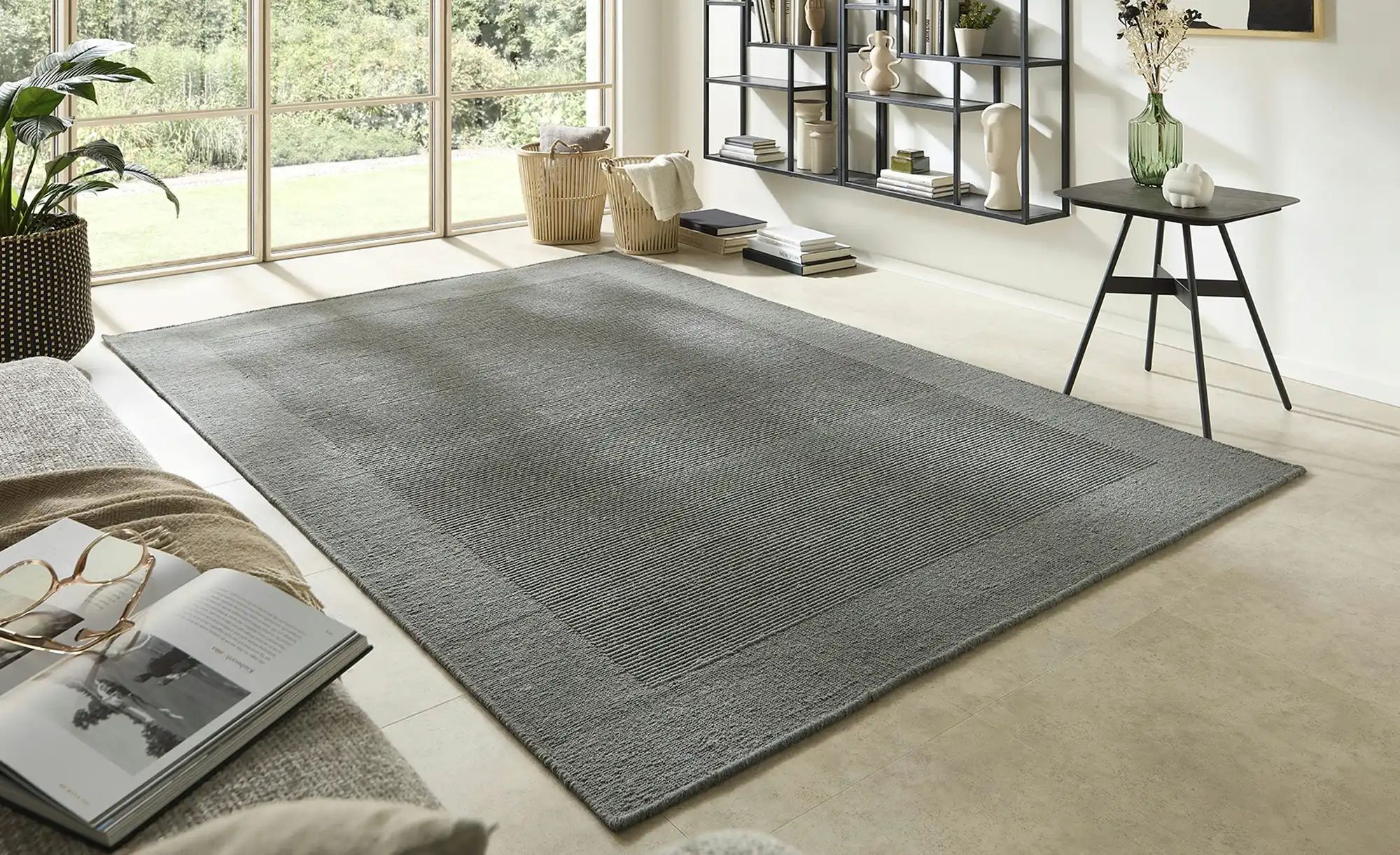 Thumbnail - Handweb-Teppich  Vermont ¦ schwarz ¦ Wolle ¦ Maße (cm): B: 170 Teppiche > Naturteppiche - Höffner