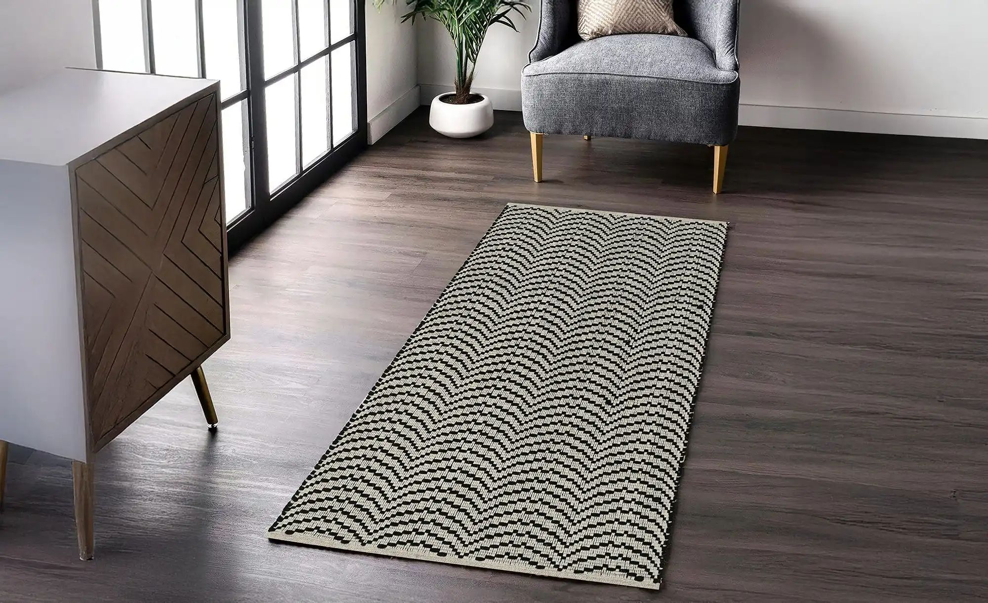 levelone Handweb-Teppich  Agra ¦ mehrfarbig ¦ Baumwolle,Synthetische Fasern günstig online kaufen