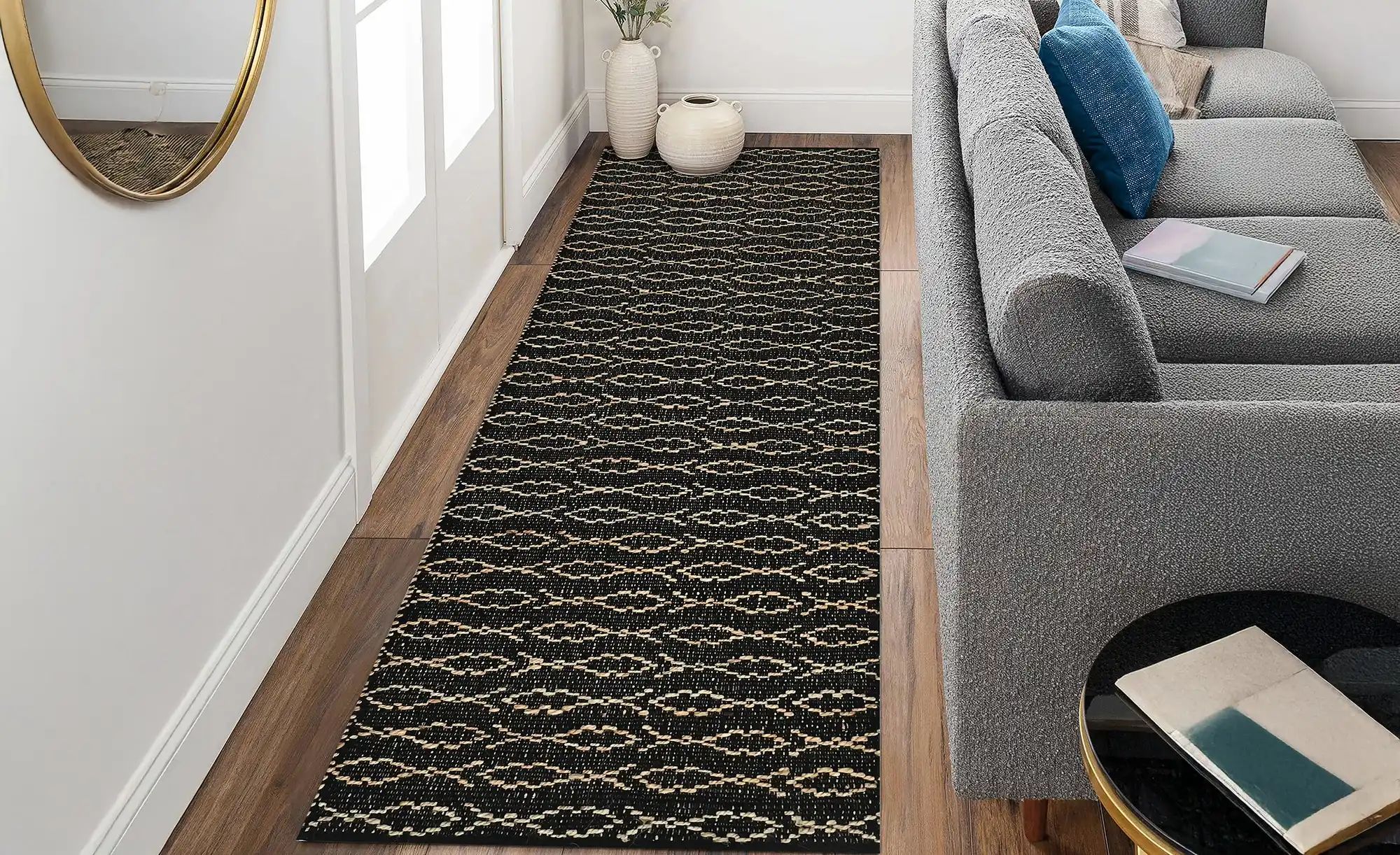como Handweb-Teppich  Delhi ¦ mehrfarbig ¦ Jute,Baumwolle ¦ Maße (cm): B: 7 günstig online kaufen