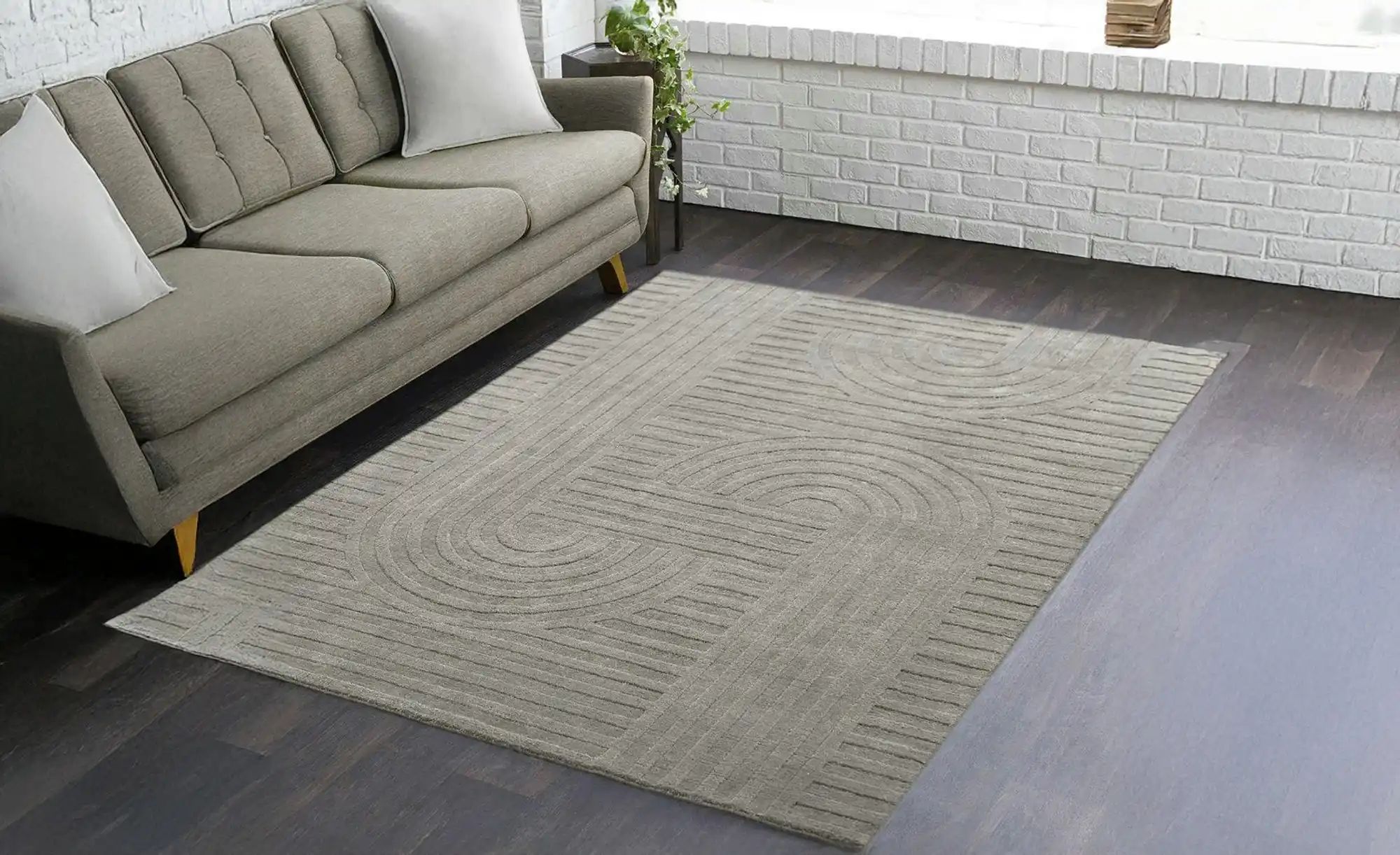 Handweb-Teppich  Missouri ¦ braun ¦ Viskose,Wolle ¦ Maße (cm): B: 120 Teppi günstig online kaufen