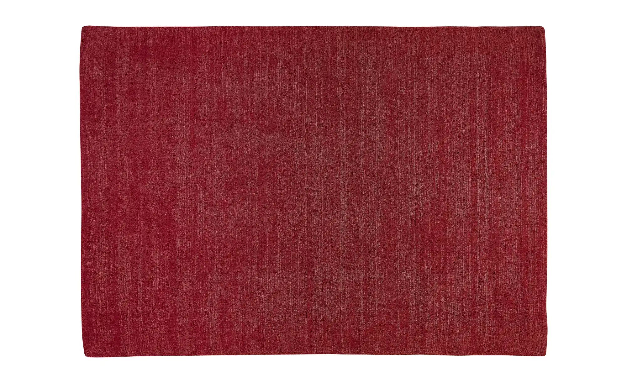 Handweb-Teppich  Idaho ¦ rot ¦ Wolle ¦ Maße (cm): B: 190 Teppiche > Einfarb günstig online kaufen