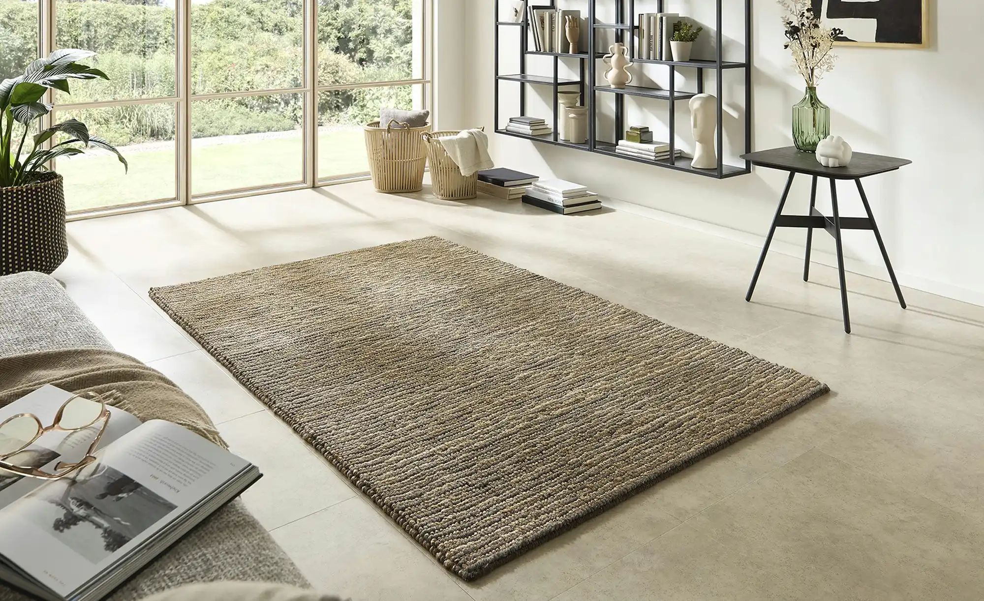 Handweb-Teppich  Kima ¦ braun ¦ Jute,Wolle ¦ Maße (cm): B: 80 Teppiche > Na günstig online kaufen