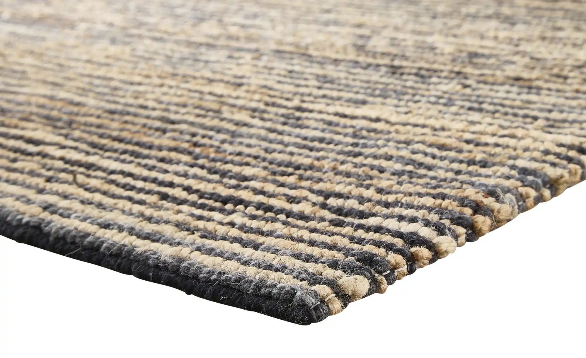 Handweb-Teppich  Kima ¦ schwarz ¦ Jute,Wolle ¦ Maße (cm): B: 120 Teppiche > günstig online kaufen