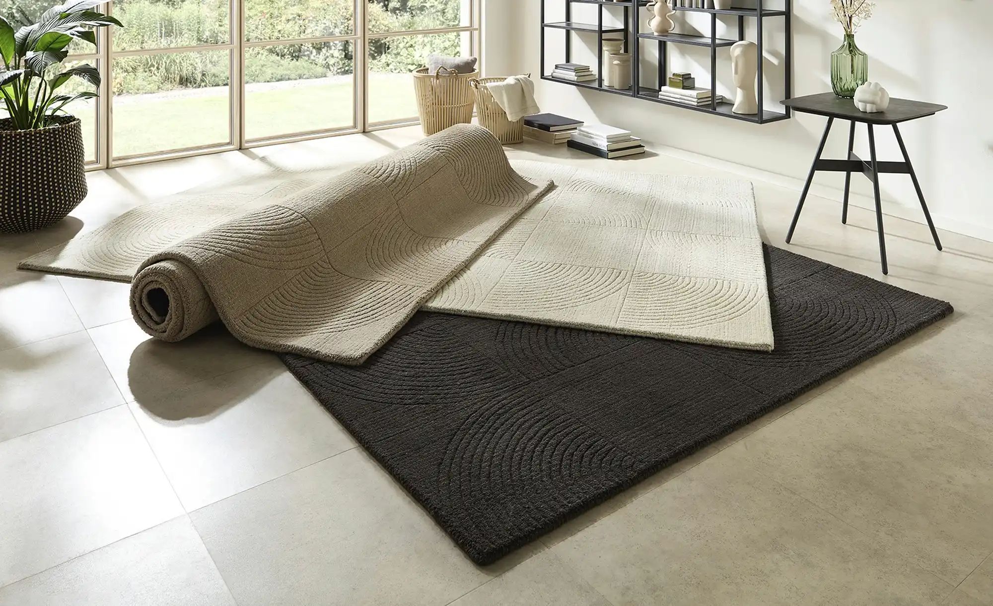 Handweb-Teppich  Zen ¦ Wolle ¦ Maße (cm): B: 120 Teppiche > Einfarbige Tepp günstig online kaufen