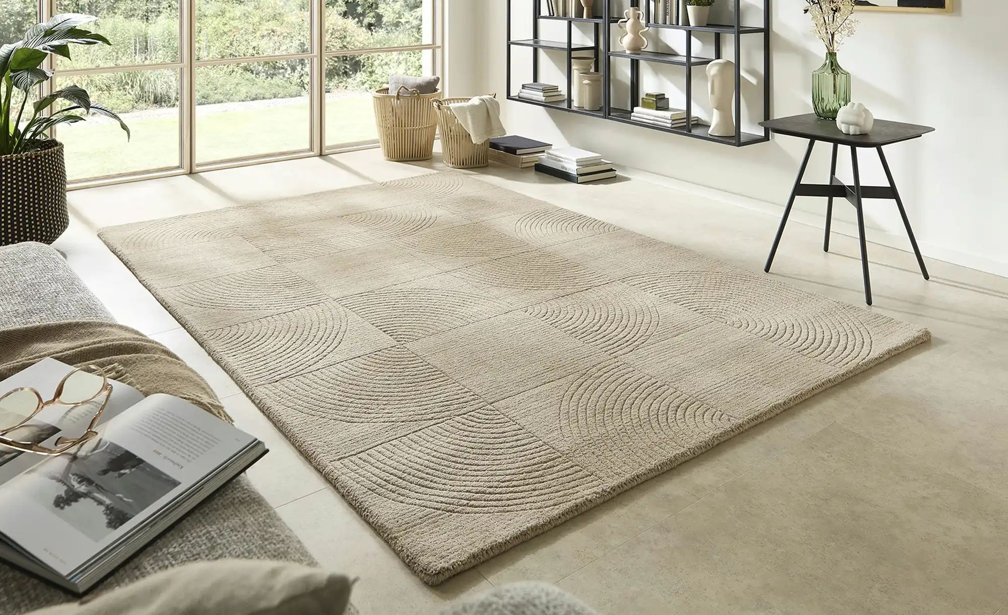 Thumbnail - Handweb-Teppich  Zen ¦ Wolle ¦ Maße (cm): B: 120 Teppiche > Einfarbige Teppiche - Höffner