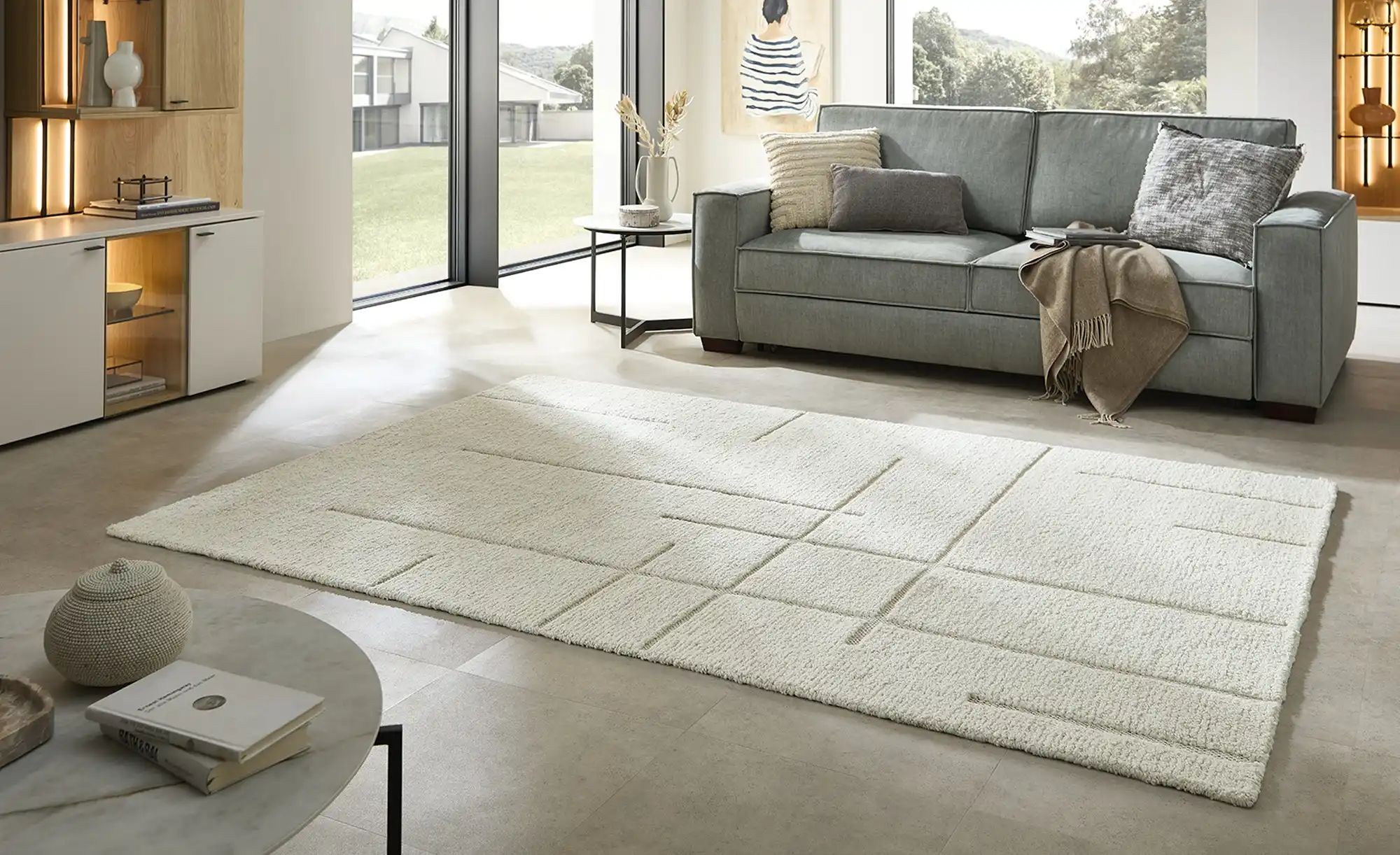 Thumbnail - Handweb-Teppich Boutique ¦ beige ¦ Wolle,Baumwolle ¦ Maße (cm): B: 190 Teppiche > Naturteppiche - Höffner