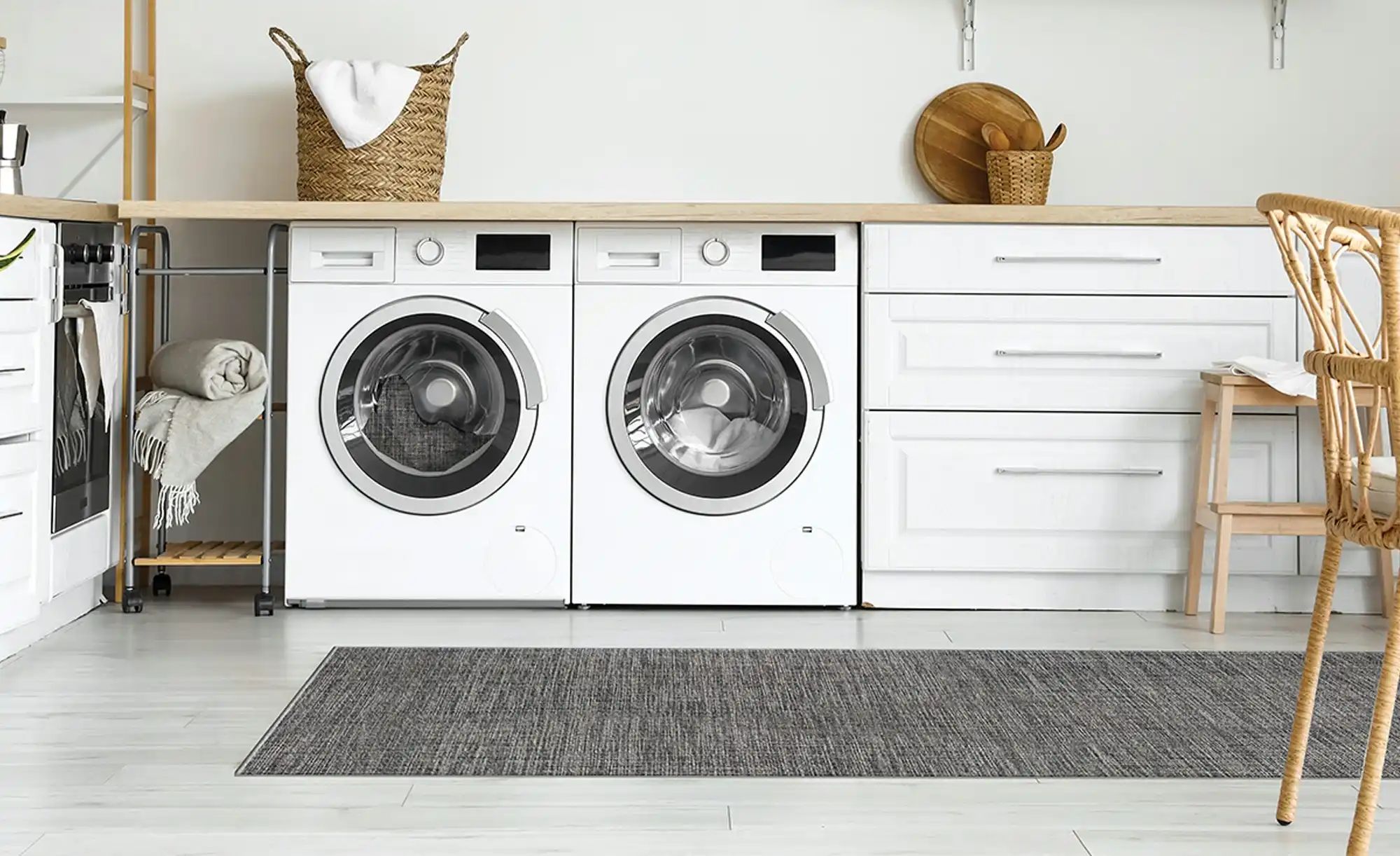 Webteppich  Kleen Kitchen ¦ grau ¦ Synthetische Fasern ¦ Maße (cm): B: 90 H günstig online kaufen