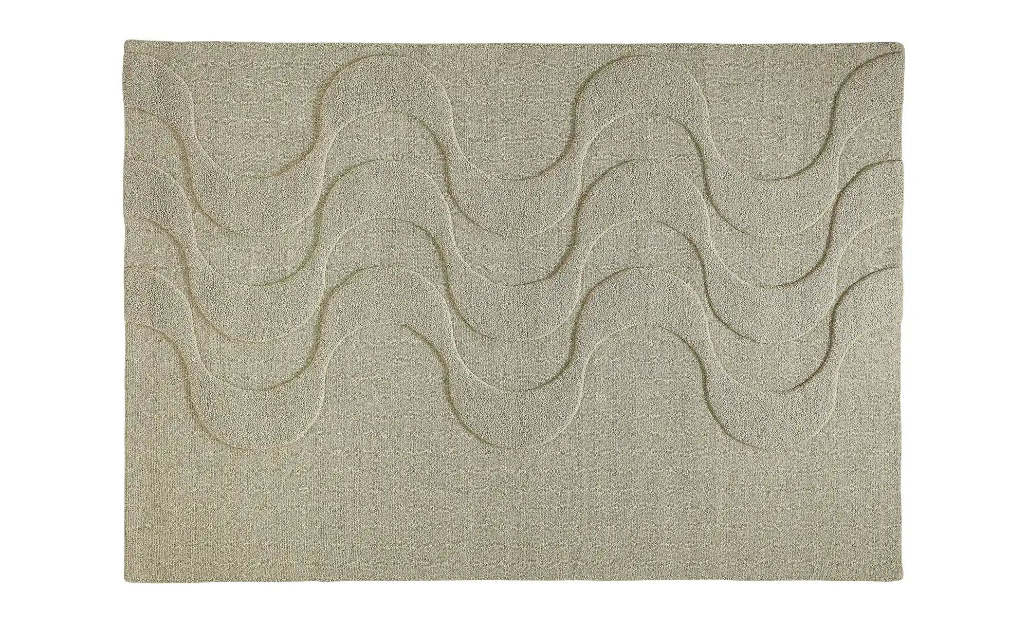 Handtuft-Teppich  Flow ¦ beige ¦ Wolle ¦ Maße (cm): B: 120 Teppiche > Natur günstig online kaufen