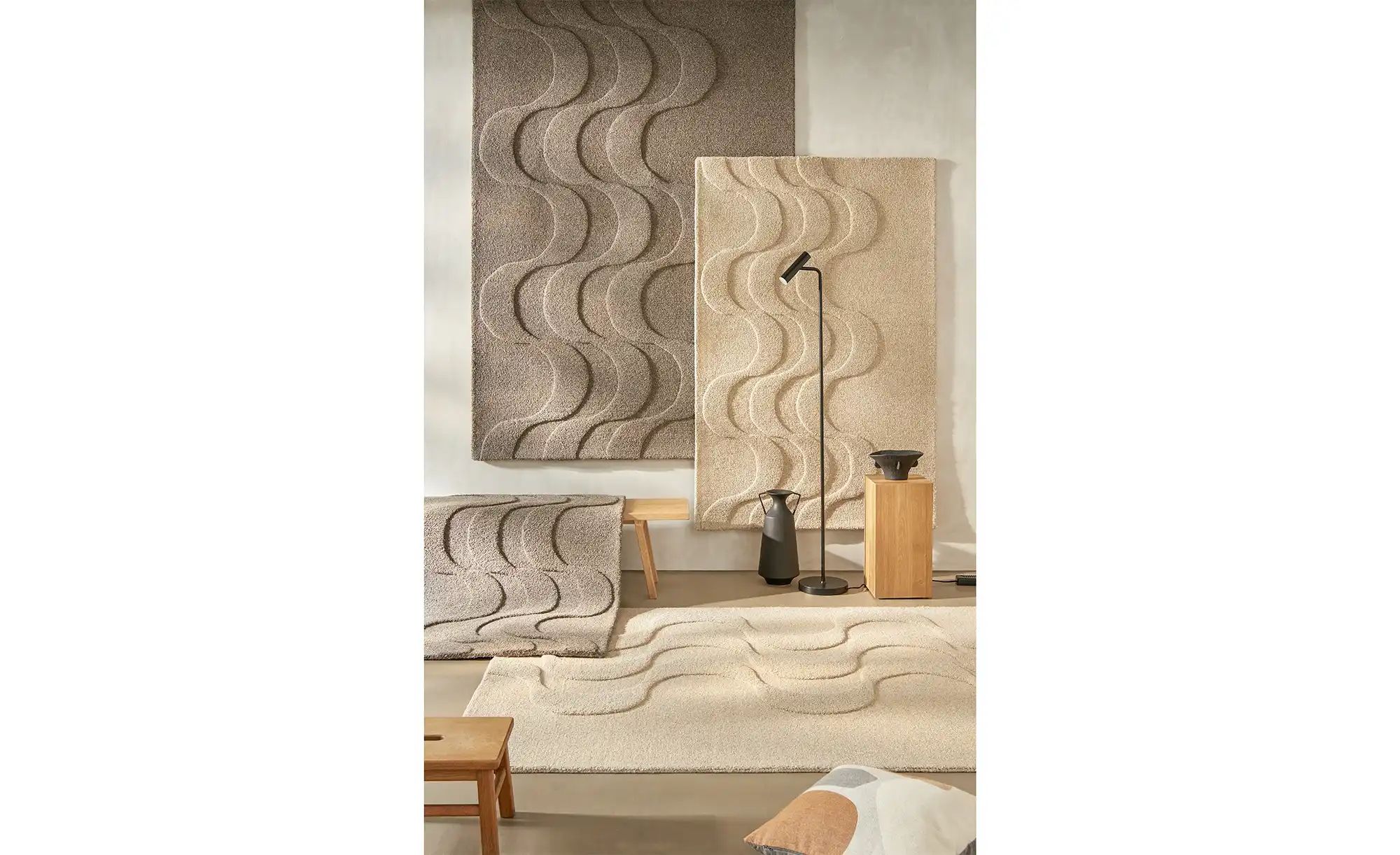 Thumbnail - Handtuft-Teppich Flow ¦ beige ¦ Wolle ¦ Maße (cm): B: 120 Teppiche > Naturteppiche - Höffner