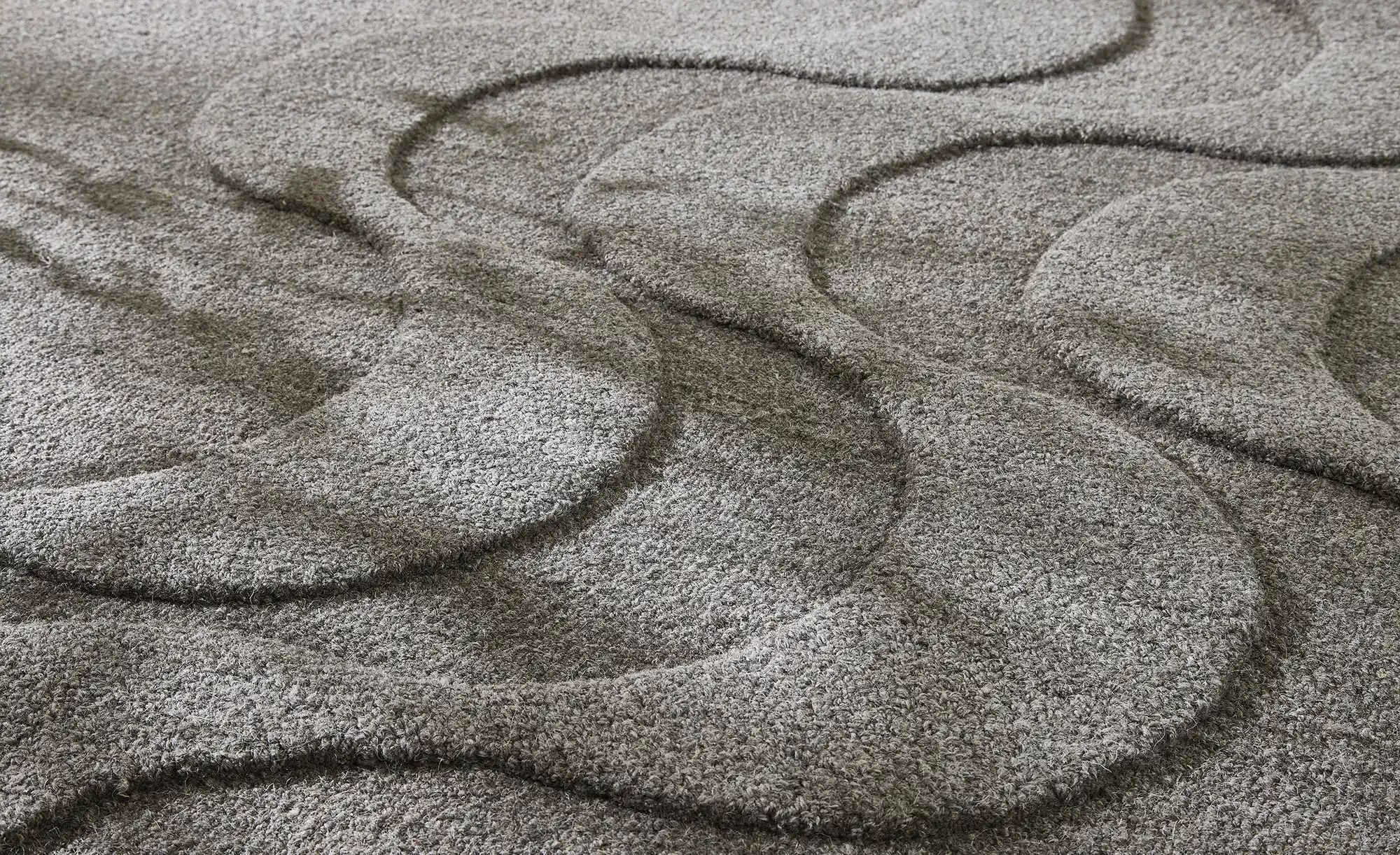 Thumbnail - Handtuft-Teppich  Flow ¦ grau ¦ Wolle ¦ Maße (cm): B: 160 Teppiche > Naturteppiche - Höffner