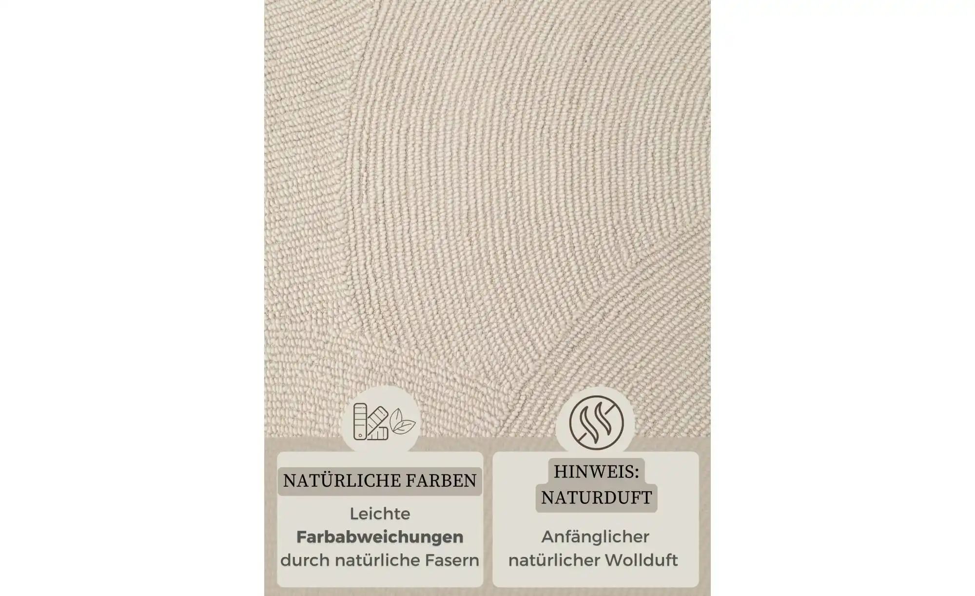 Thumbnail - Hanse Home Wollteppich   ¦ creme ¦ Wolle,Baumwolle ¦ Maße (cm): B: 120 H: 1,8 Teppiche > Naturteppiche - Höffner