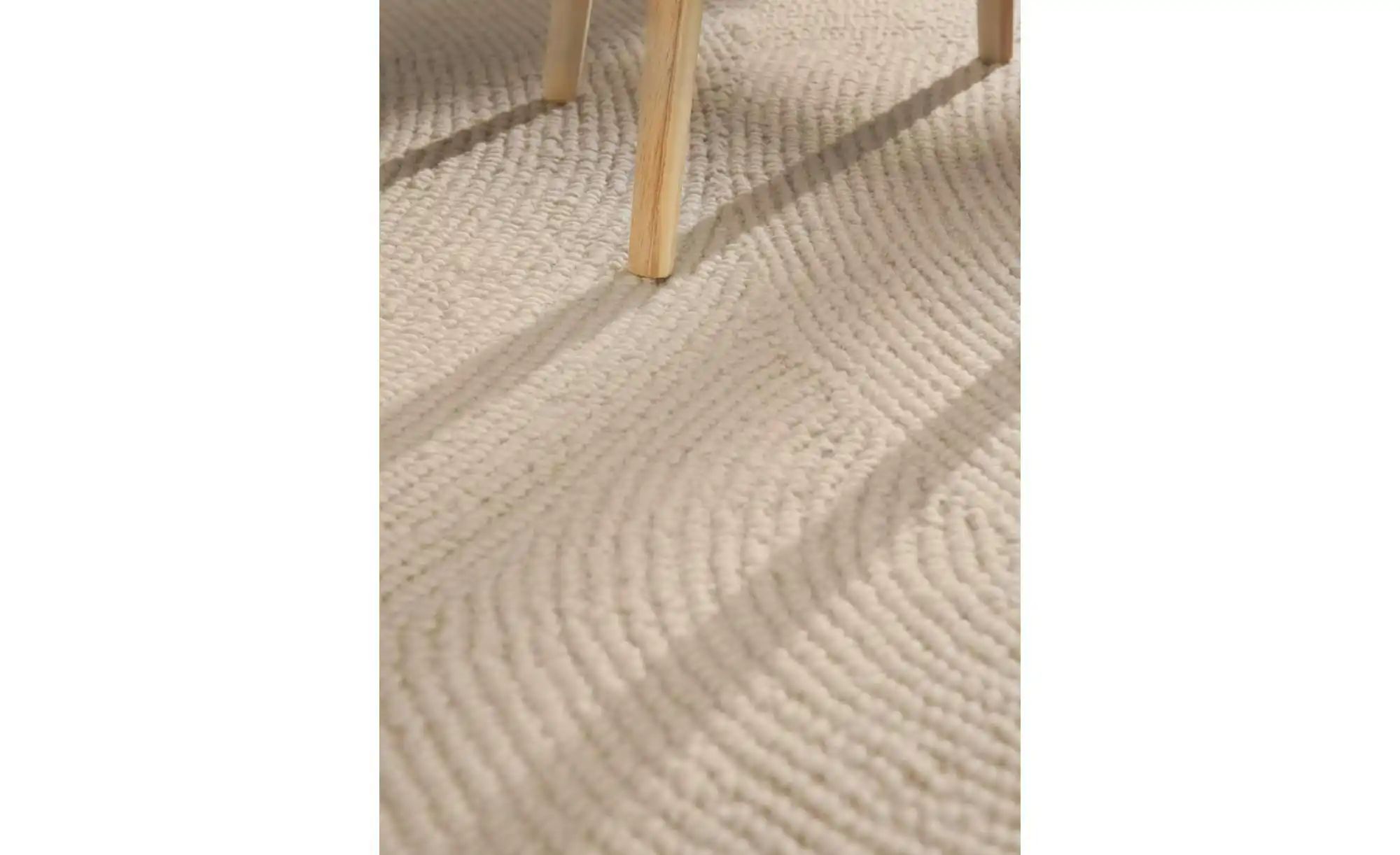 Hanse Home Wollteppich   ¦ creme ¦ Wolle,Baumwolle Ø: 200 Teppiche > Naturt günstig online kaufen