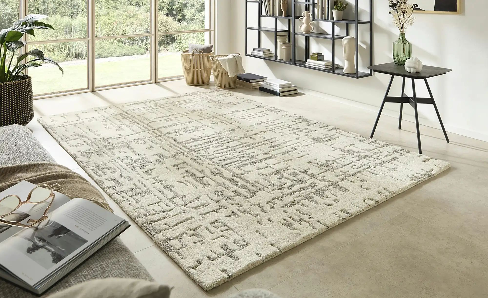 Handtuft-Teppich  Modern Natur ¦ mehrfarbig ¦ Wolle ¦ Maße (cm): B: 190 Tep günstig online kaufen