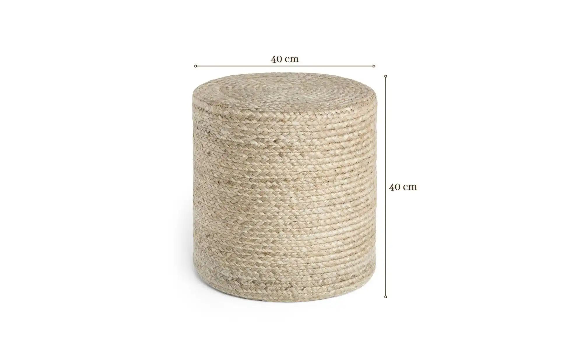 Hanse Home Jute Pouf   ¦ beige ¦ Maße (cm): B: 40 H: 40 Polstermöbel > Hock günstig online kaufen