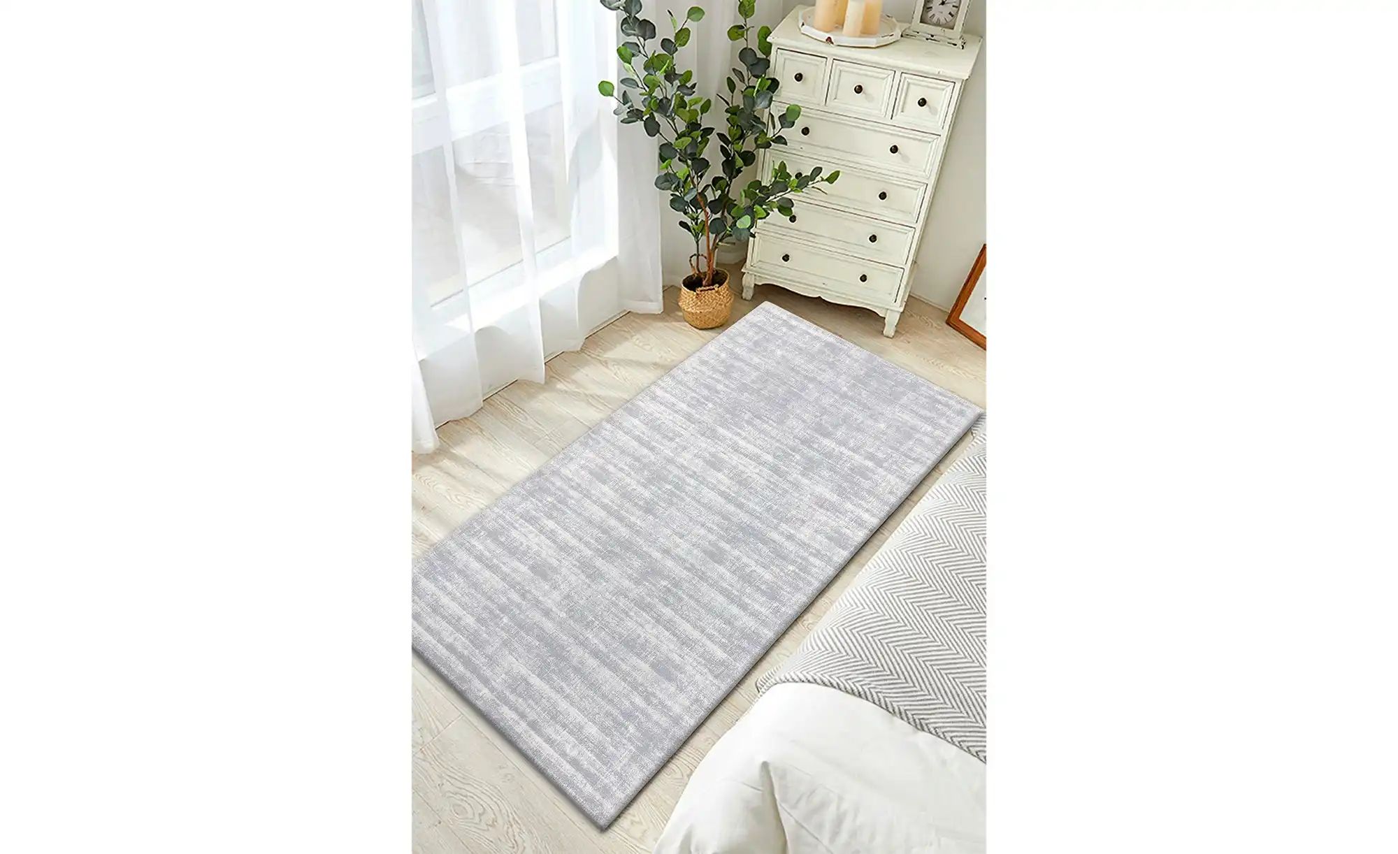 como Kurzflorteppich  Flat Beauty Uni ¦ grau ¦ Synthetische Fasern ¦ Maße ( günstig online kaufen